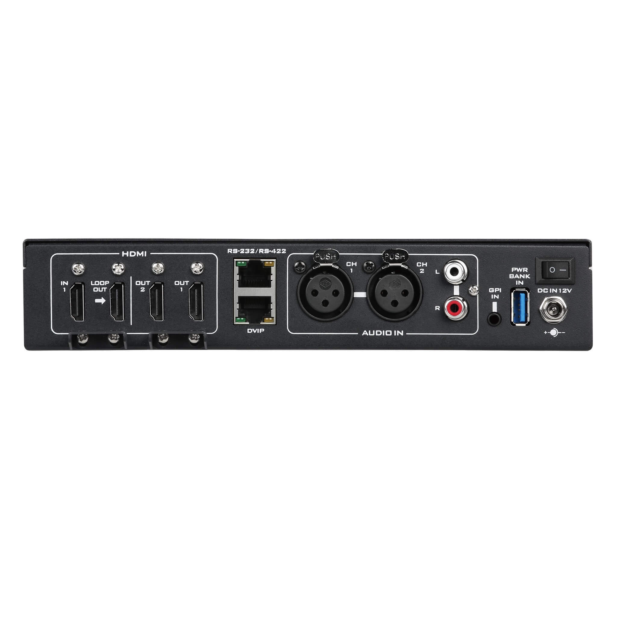 DataVideo HDR-2 - 4K Digital Recorder with H.265/H.264 Encoding, rear