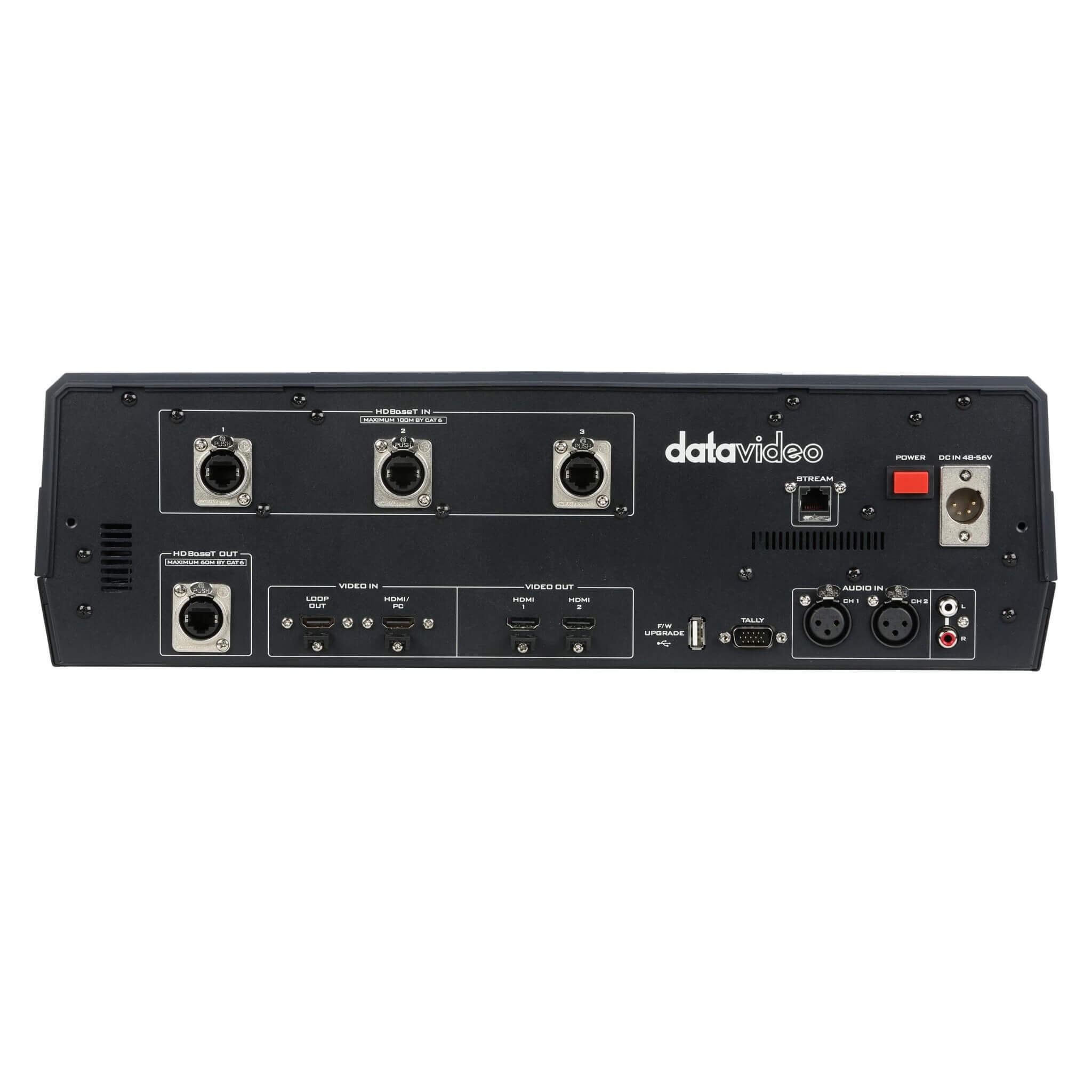 Datavideo HS-1650T - HDBaseT Portable AI-Tracking and Streaming Studio, rear