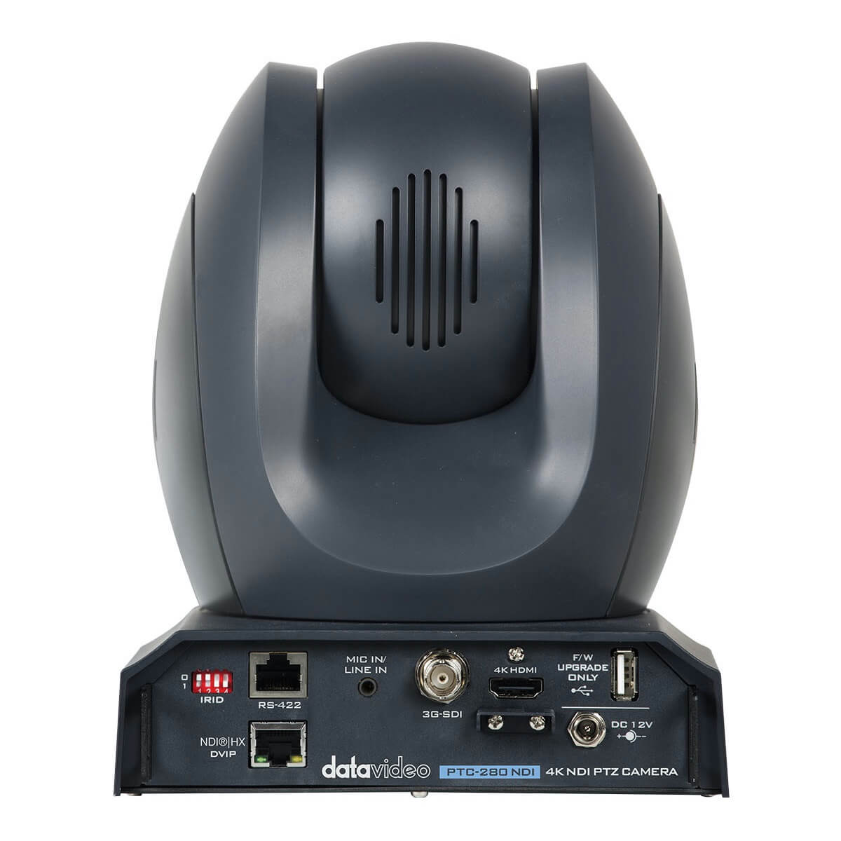 DataVideo PTC-280NDI - 4K PTZ Camera with 12x Optical Zoom and NDI|HX, rear