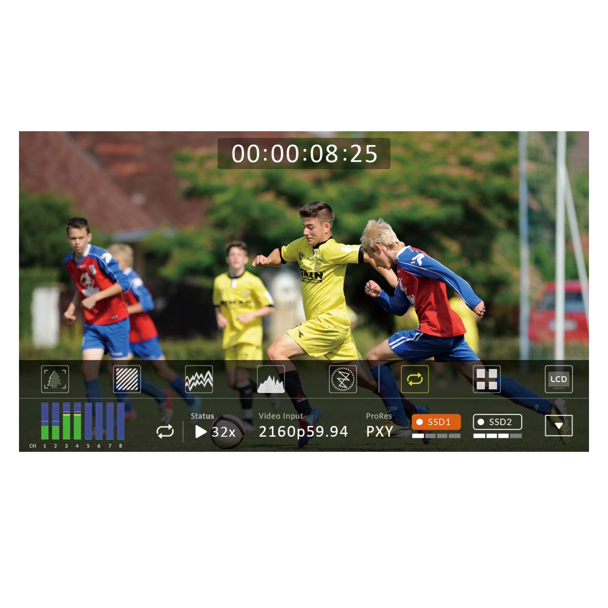 DataVideo HDR-80 - ProRes 4K Video Recorder, single 2160p display