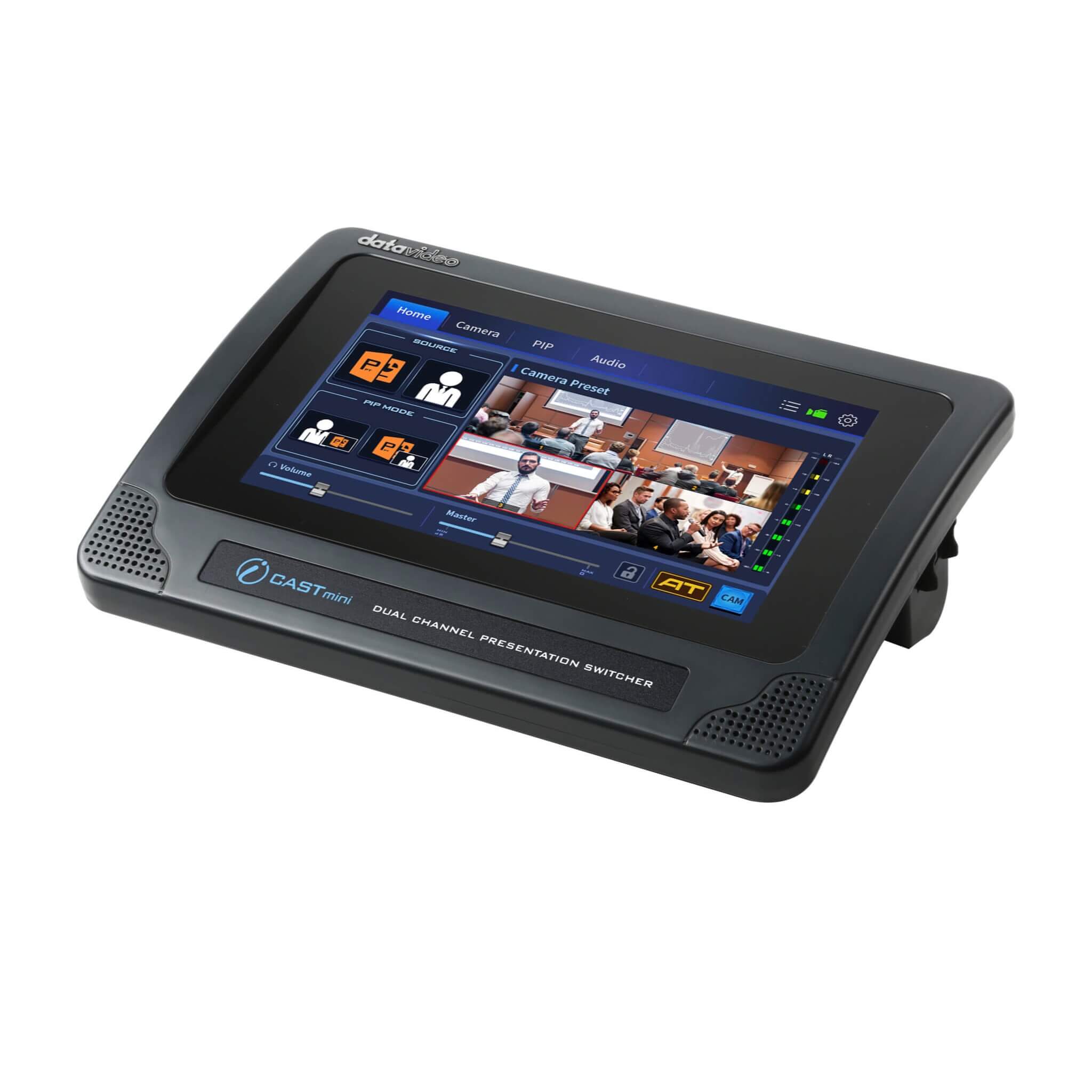 DataVideo iCast Mini - 4K Dual Channel Presentation Switcher, left