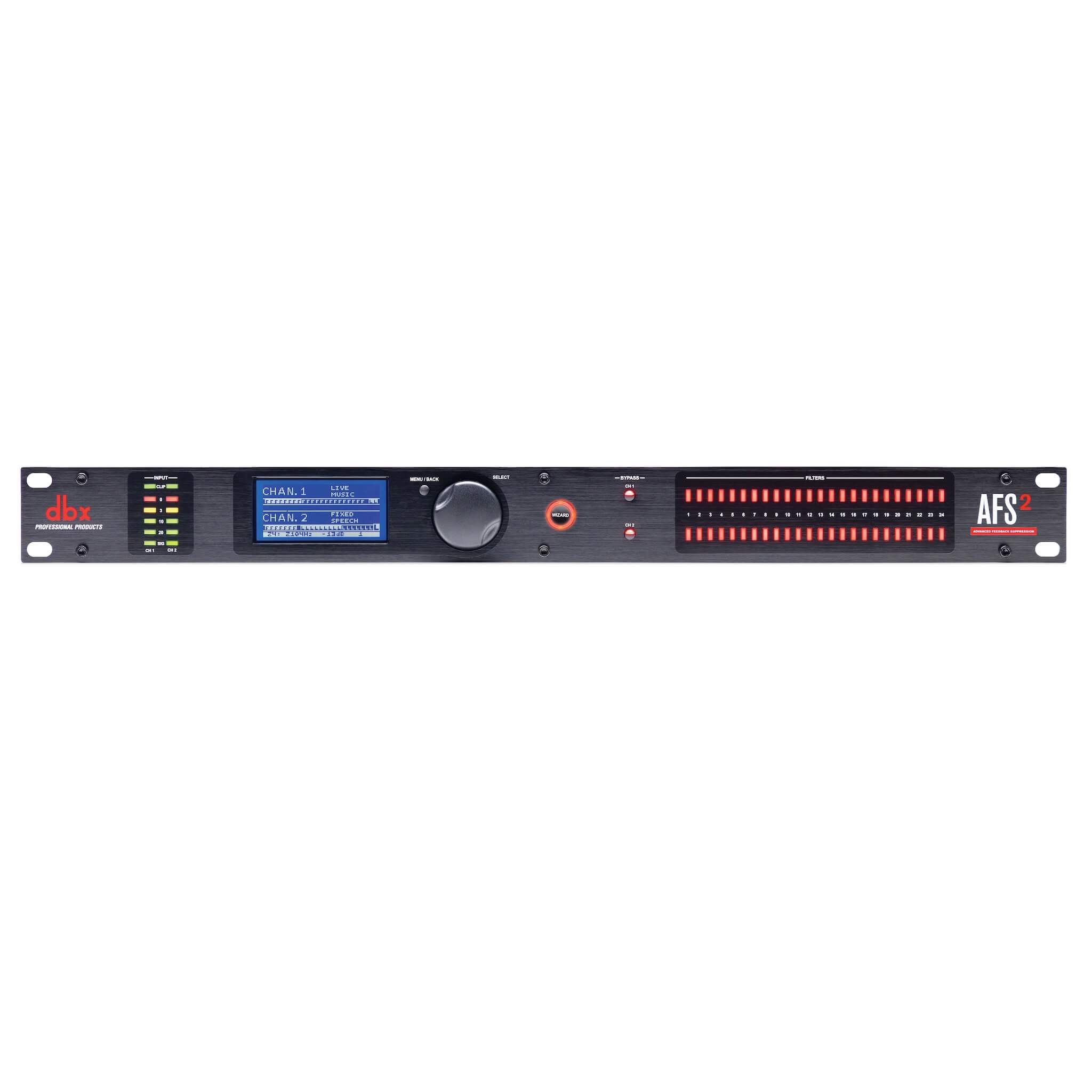 dbx AFS2 - Advanced Feedback Suppression Processor, front