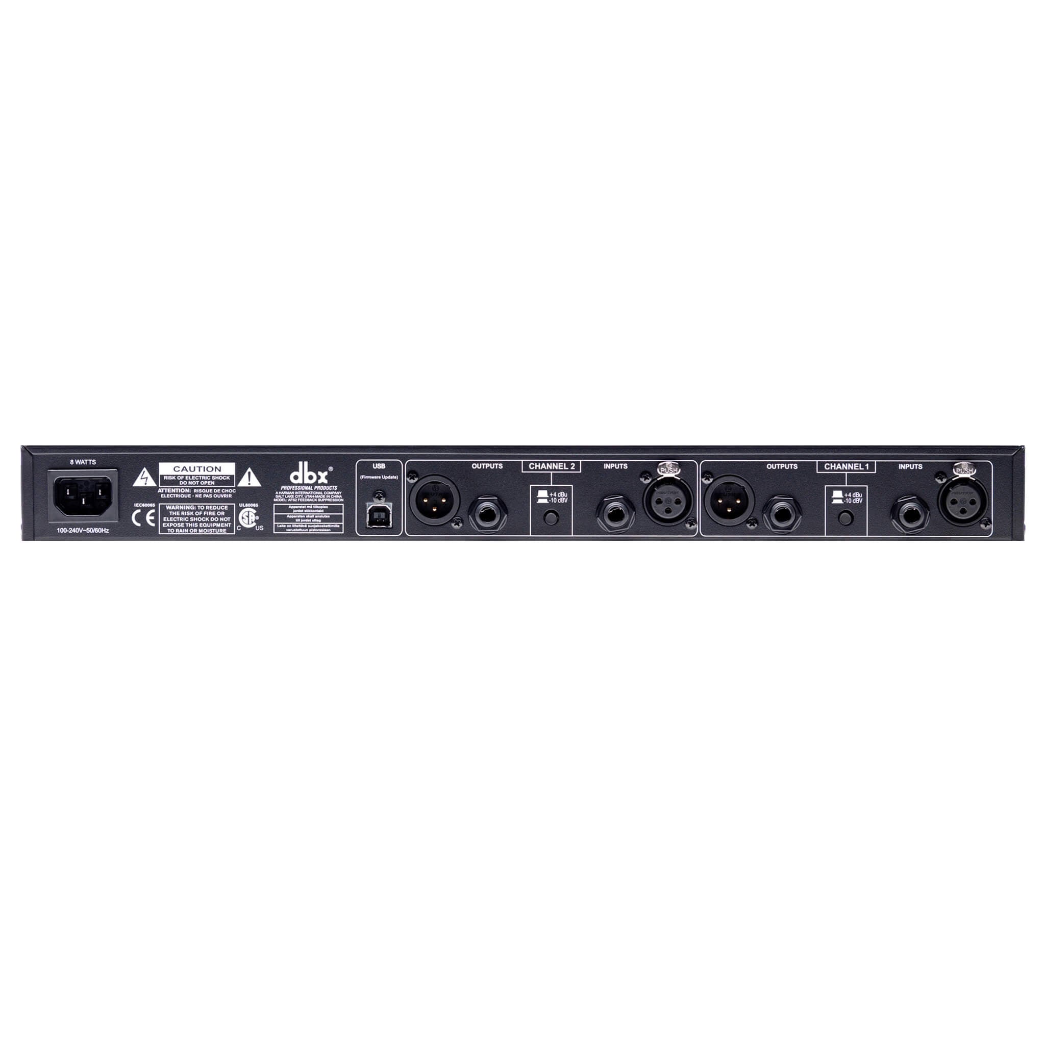 dbx AFS2 - Advanced Feedback Suppression Processor, rear