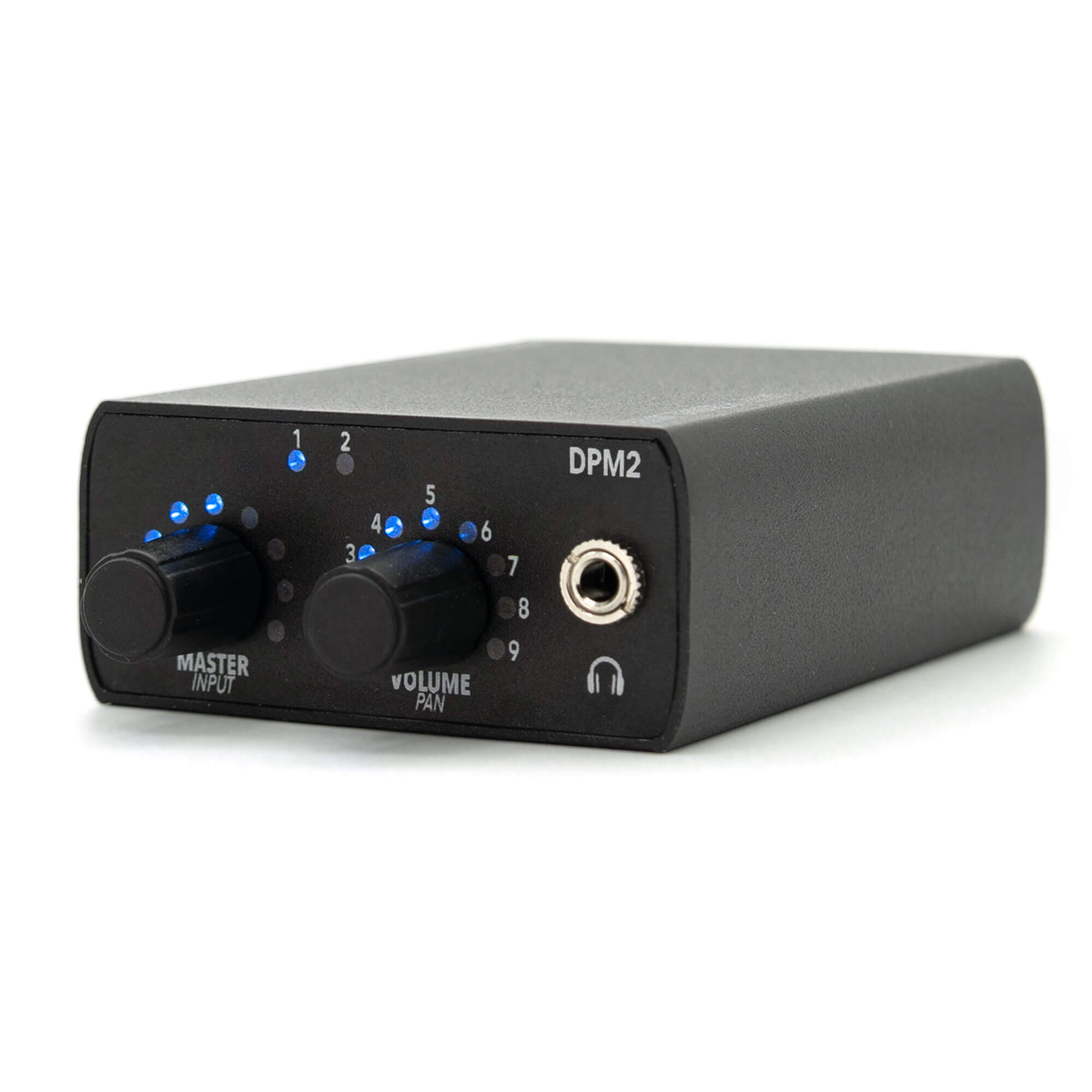 Digital Audio Labs DPM2 - 2-Channel Dante Personal Mixer, angled