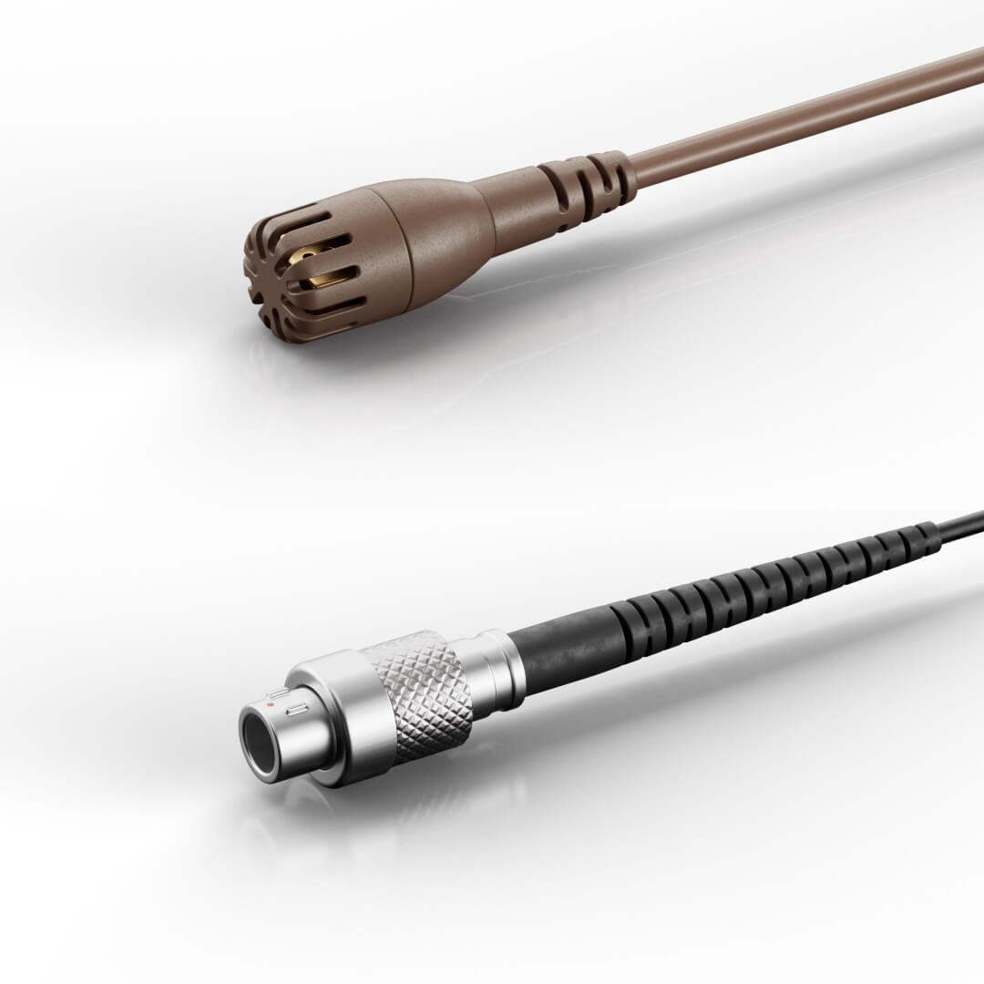 DPA 2061 Omnidirectional Miniature Lavalier Microphone, brown lemo