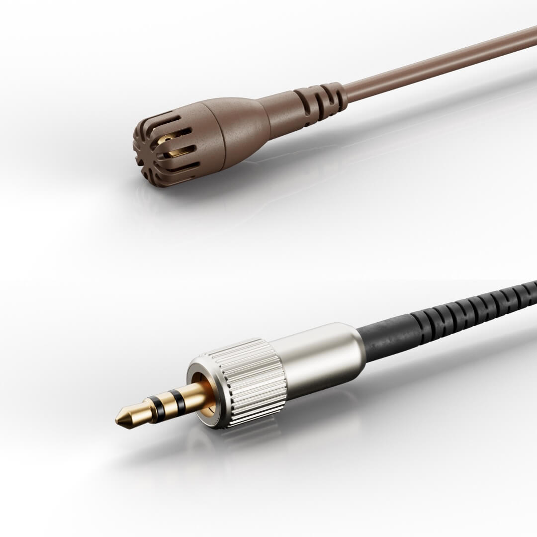 DPA 2061 Omnidirectional Miniature Lavalier Microphone, brown minijack