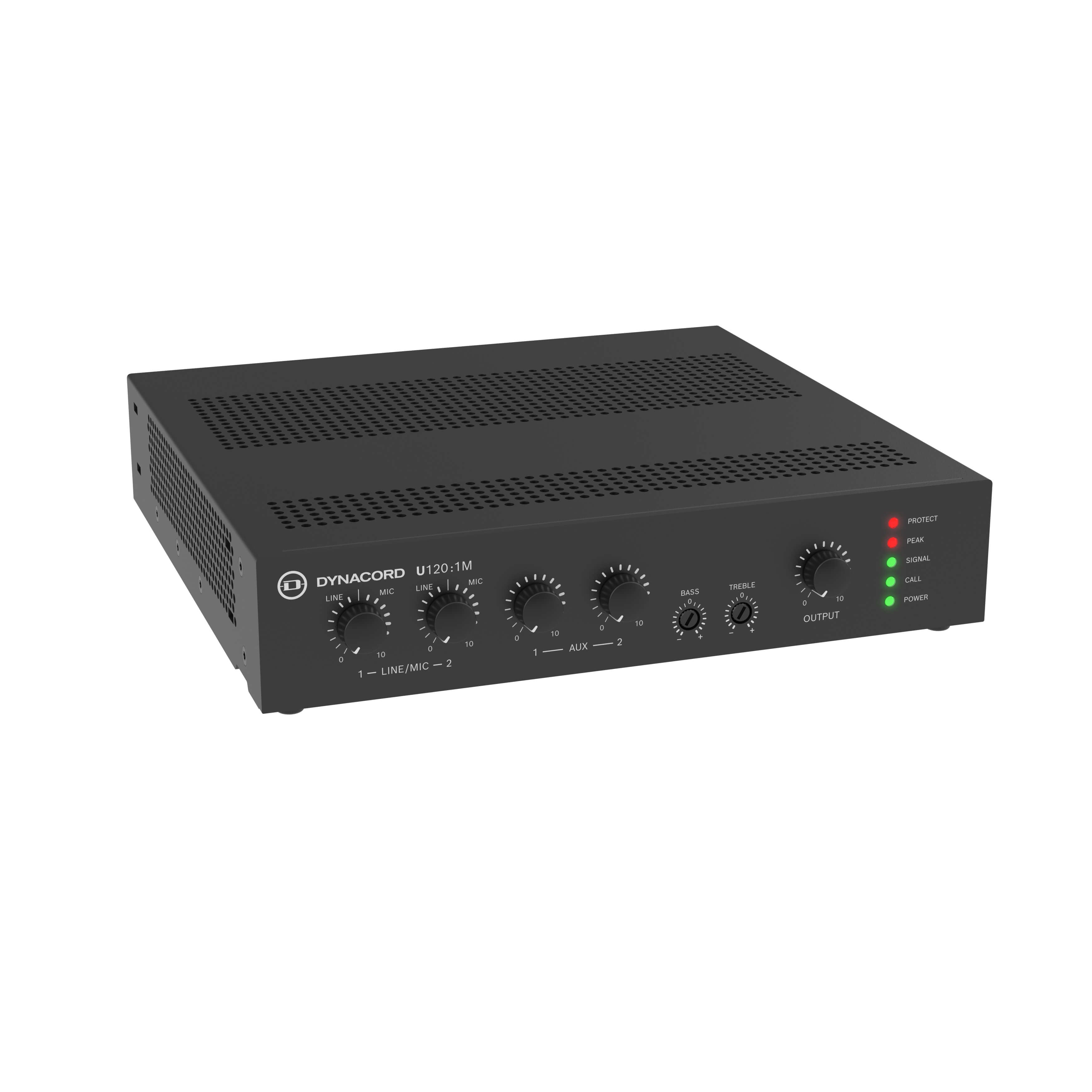 Dynacord U120:1M - 120W 1-Channel Mixer Amplifier, front left top