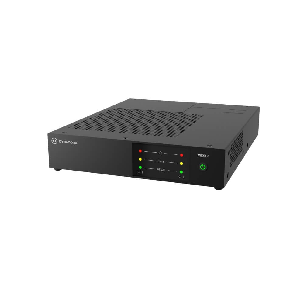 Dynacord V600:2 - 2-channel, 600W Commercial Power Amplifier, angle