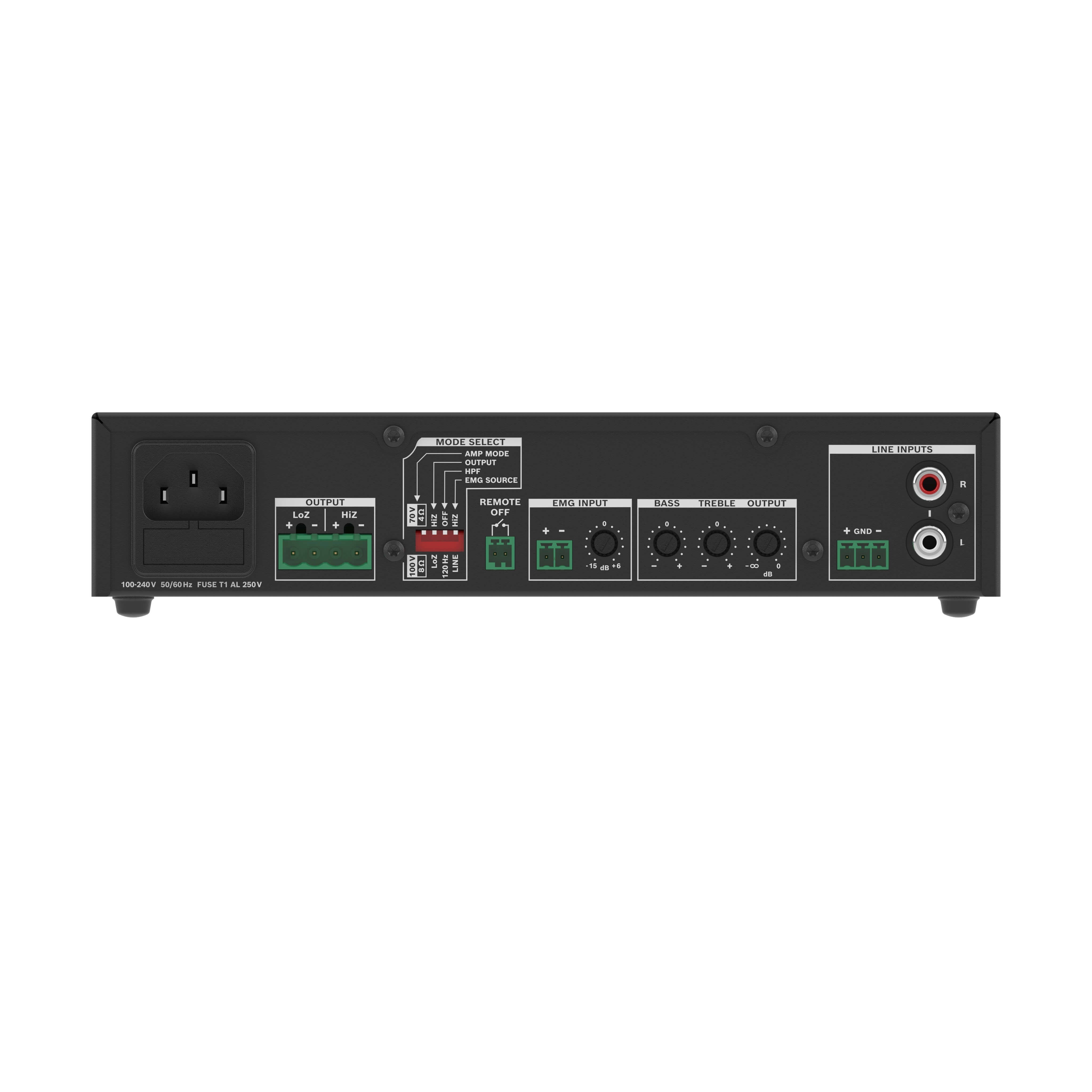 Dynacord U120:1 - 120W 1-Channel Power Amplifier, rear