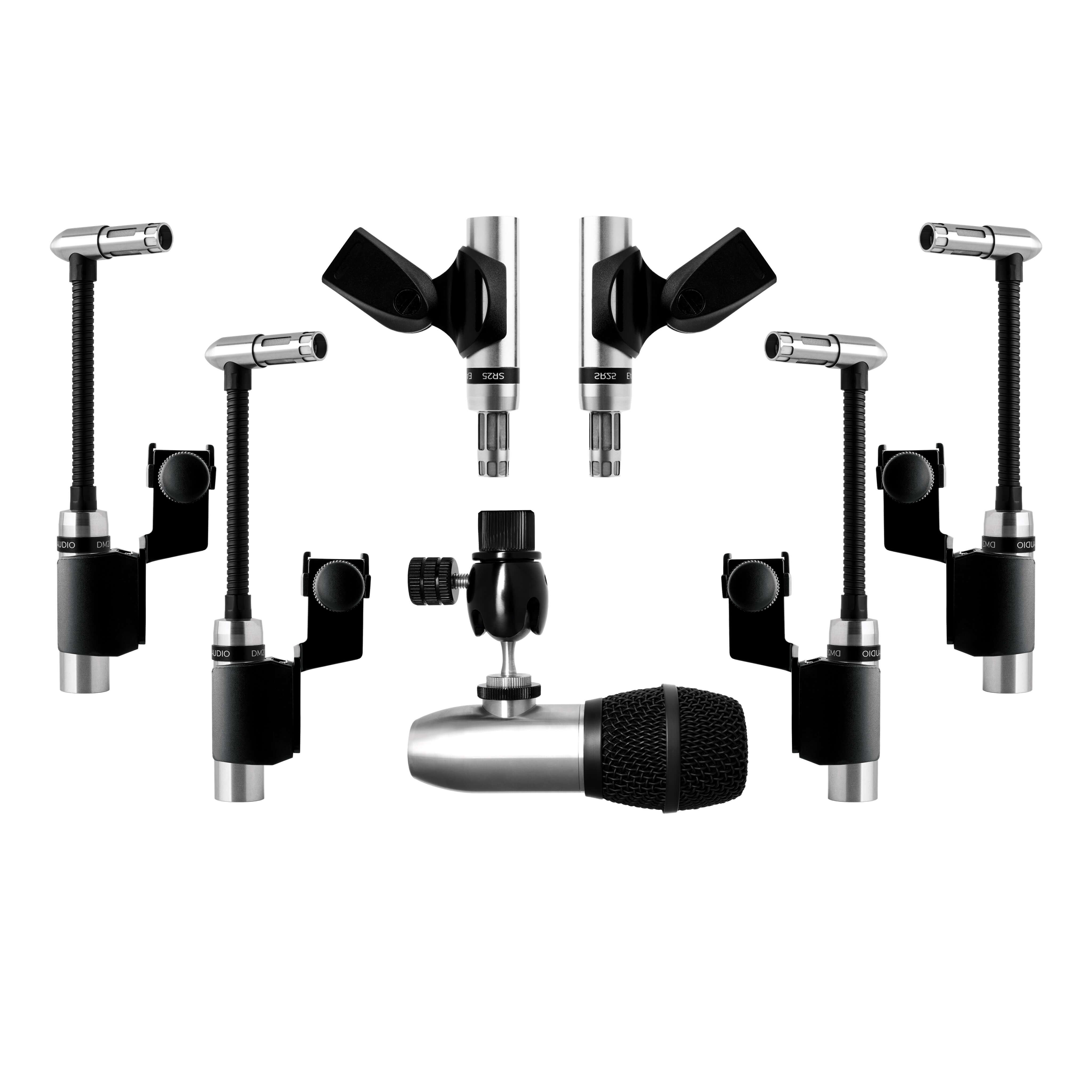 Earthworks Audio DK7 Gen 2 - Premium 7-Piece Drum Microphone Kit, with mic mounts