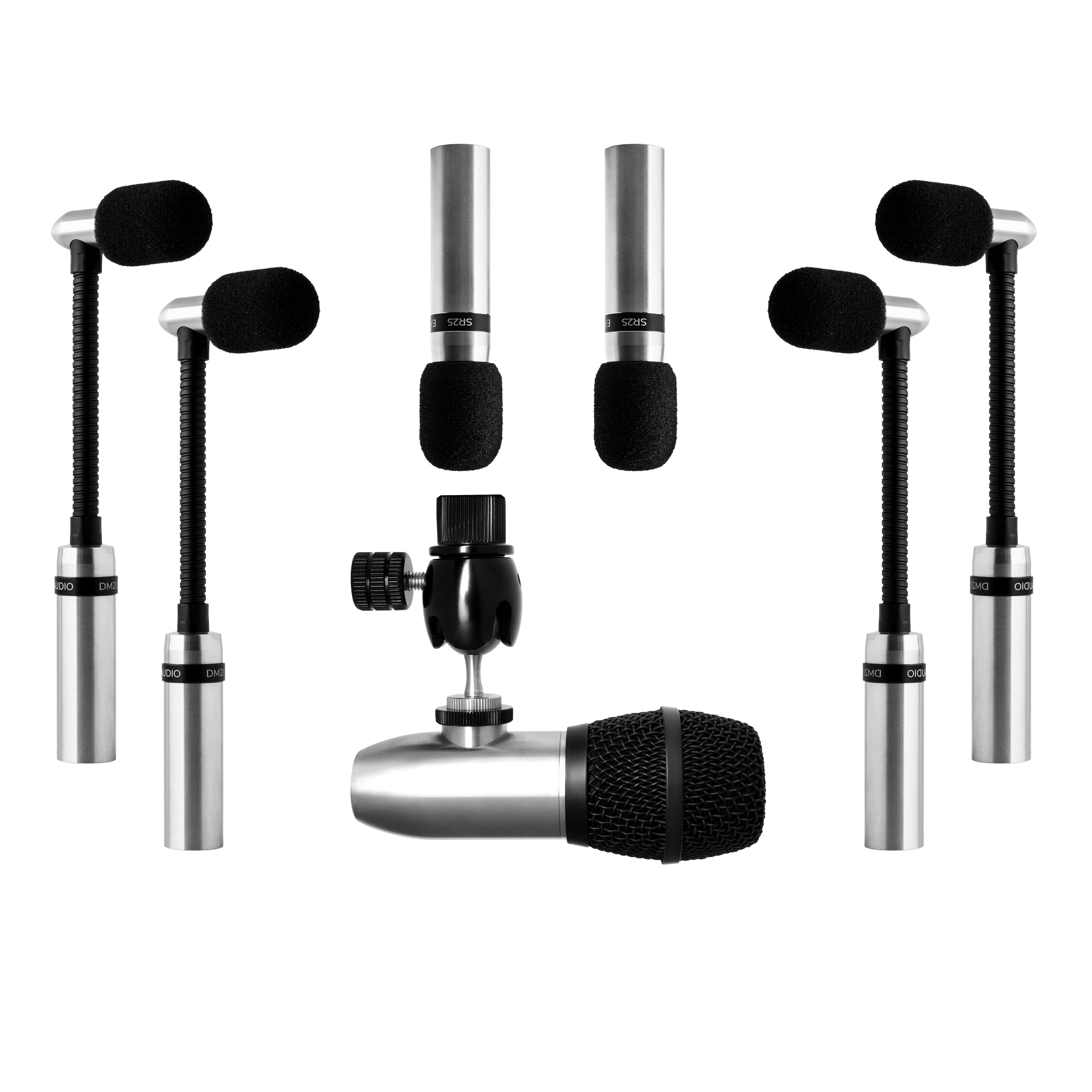 Earthworks Audio DK7 Gen 2 - Premium 7-Piece Drum Microphone Kit, with foam windscreens