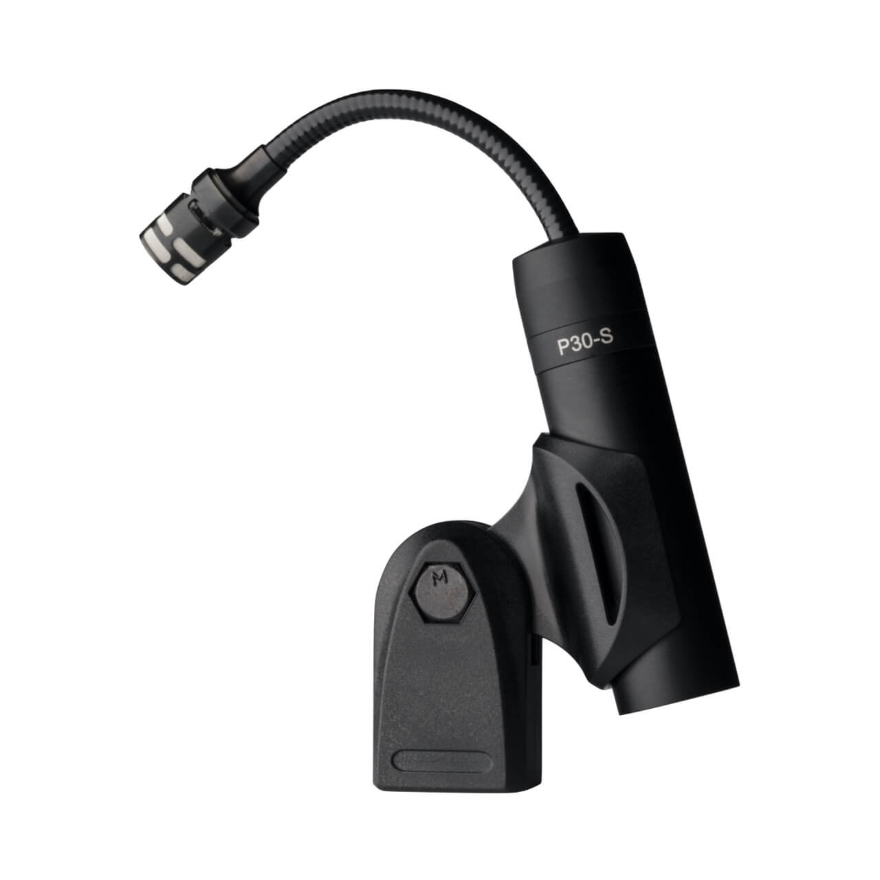Earthworks P30-S Gen 2 Periscope - Supercardioid Gooseneck Microphone with included MC1 Microphone Clip. Shown without windscreen.