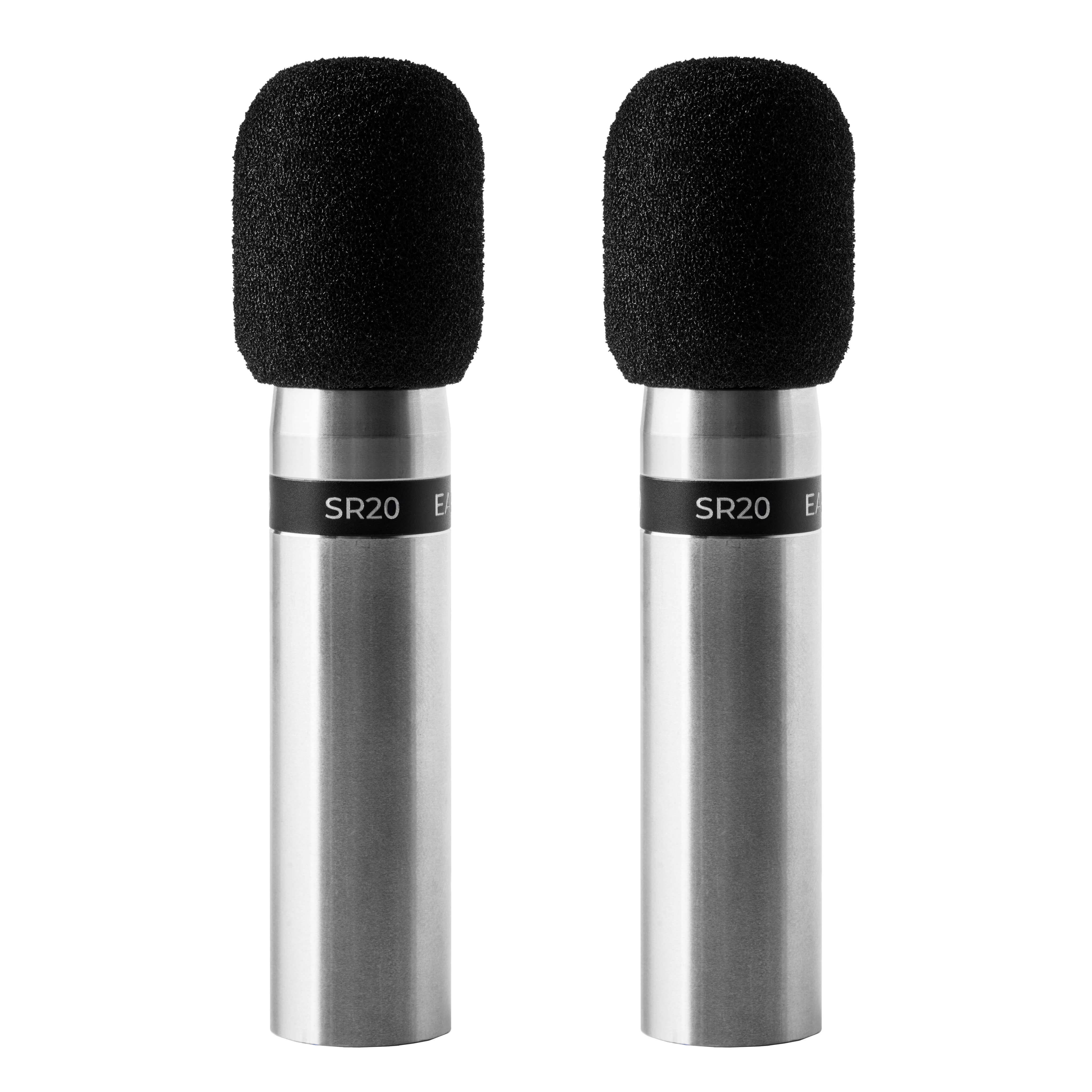 Earthworks SR20sp Gen 2 - Stereo Pair of Drum Overhead Microphones, with foam windscreens