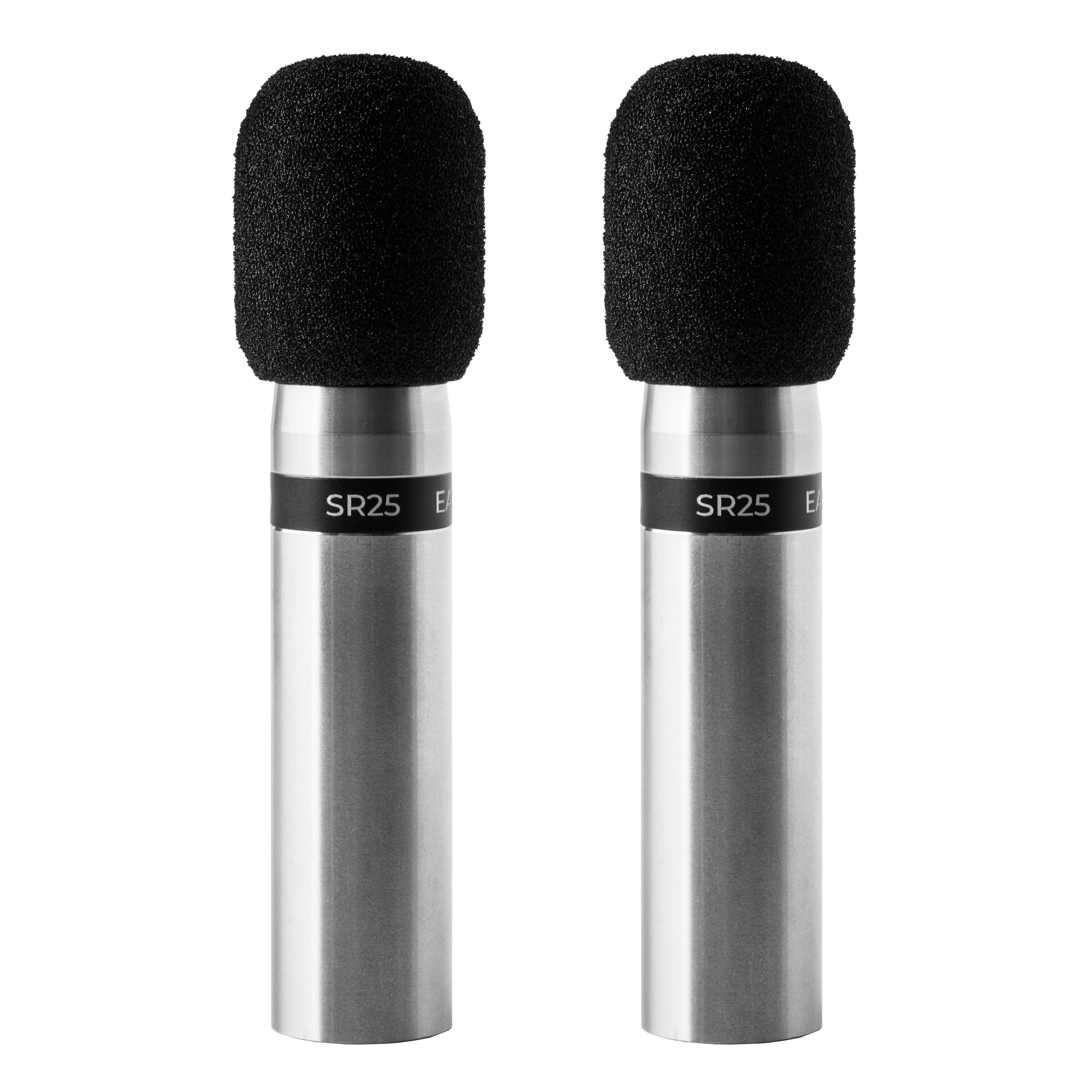 Earthworks SR25mp Gen 2 - Matched Pair of Drum Overhead Microphones, with foam windscreens