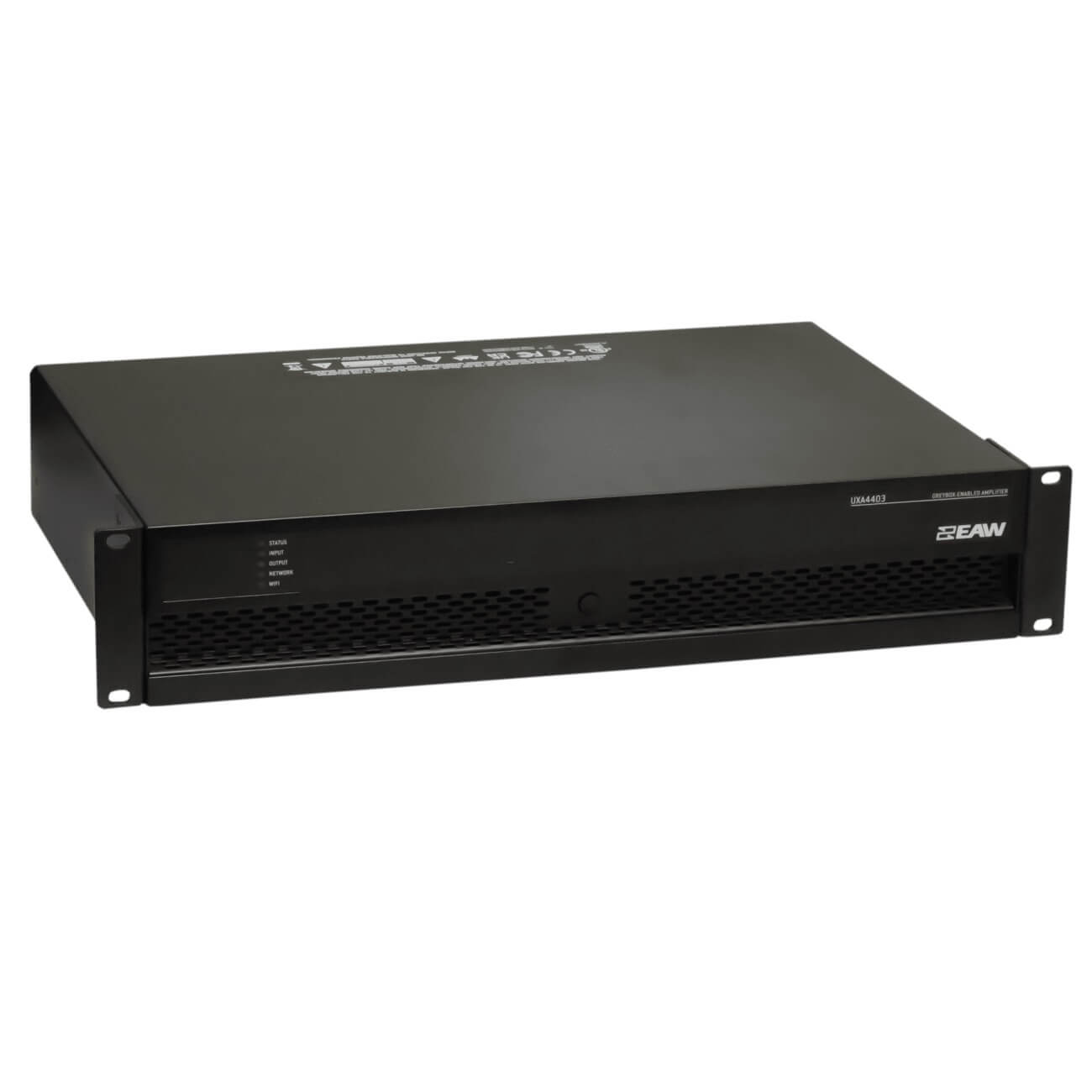 EAW UXA4403 - 4 x 800W Multipurpose Installation Amplifier, angle