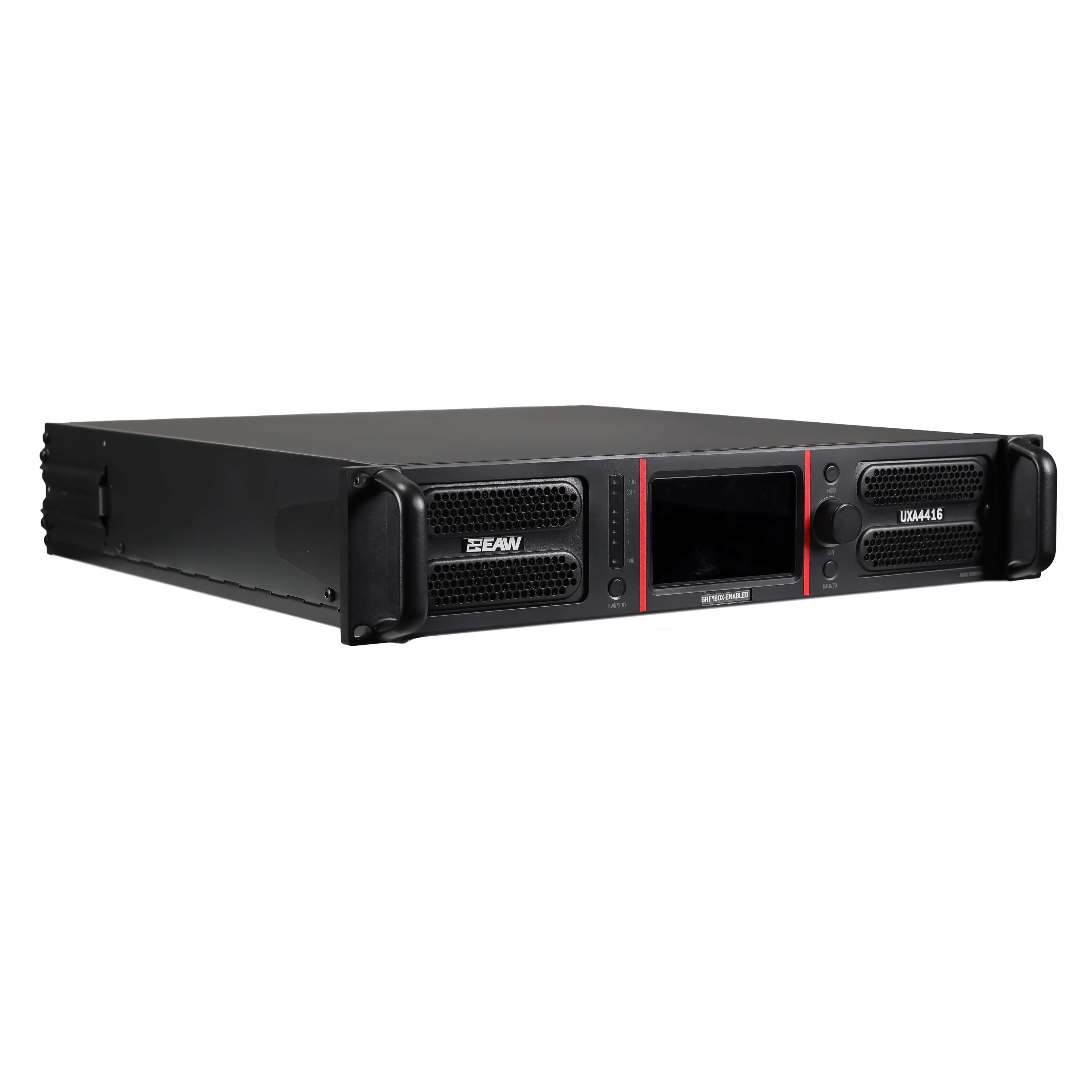 EAW UXA4416 - 4-channel x 4000W 96kHz DSP Amplifier, angle
