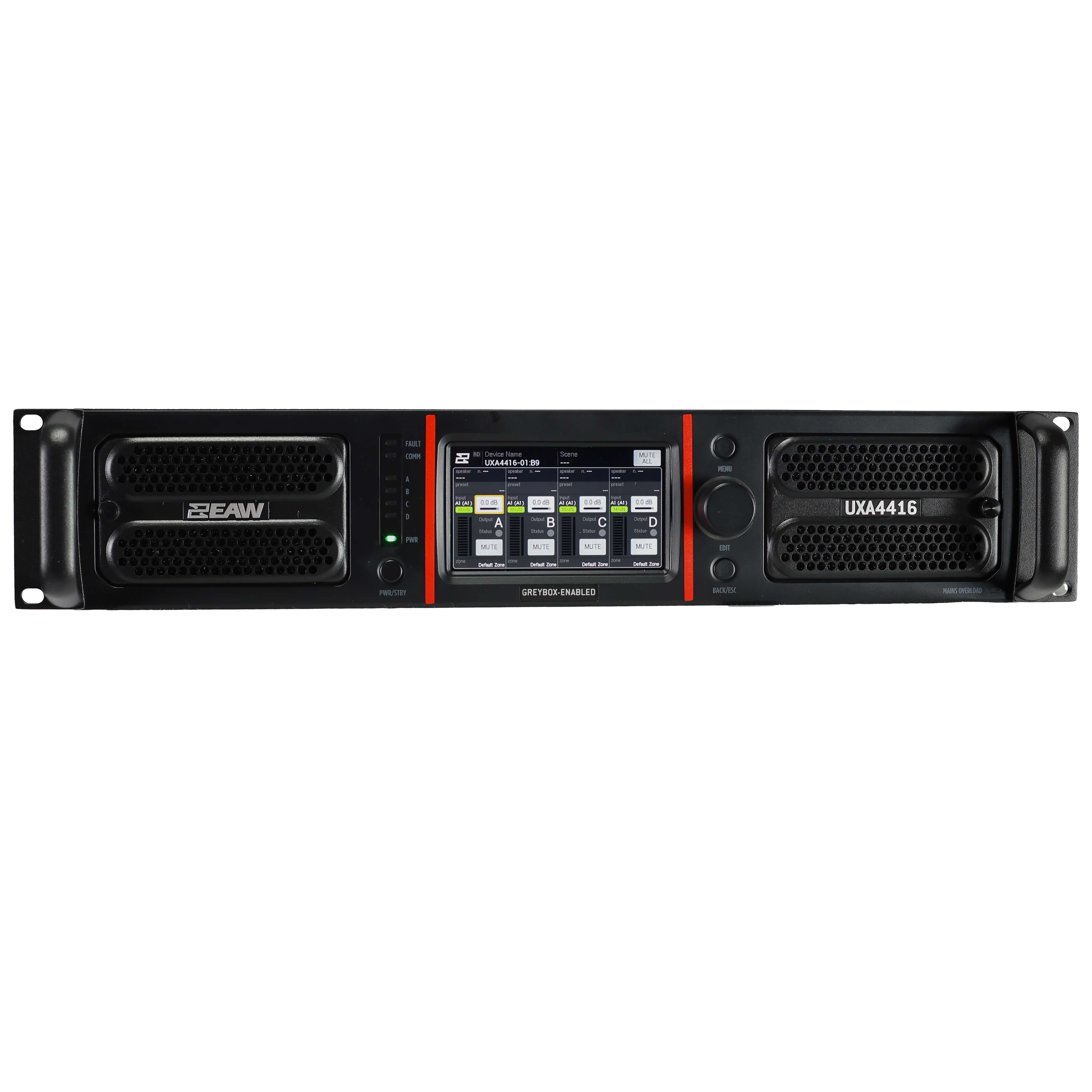 EAW UXA4416 - 4-channel x 4000W 96kHz DSP Amplifier, front