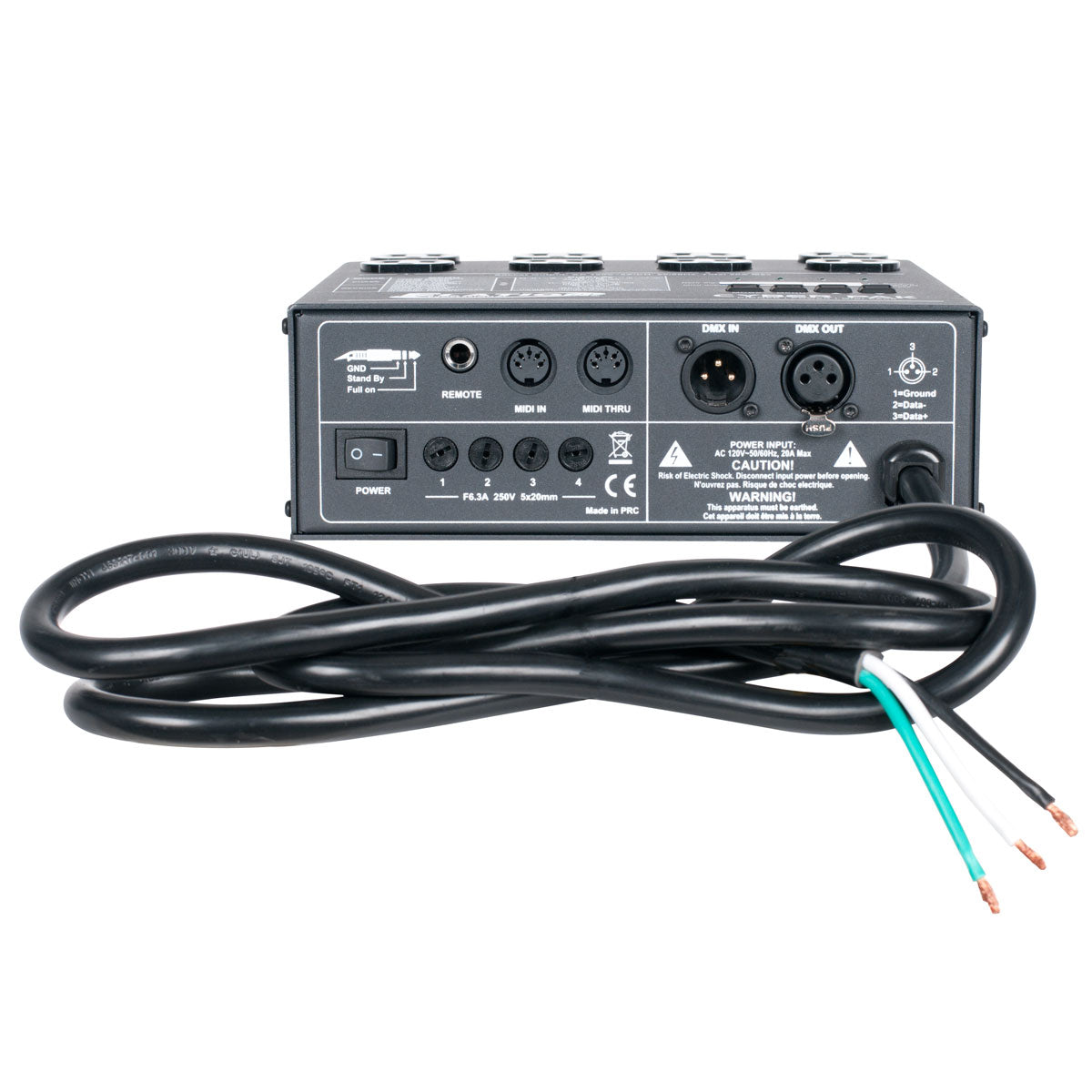 Elation Cyber Pak - 4-Channel Dimmer/Relay/MIDI Pack, rear