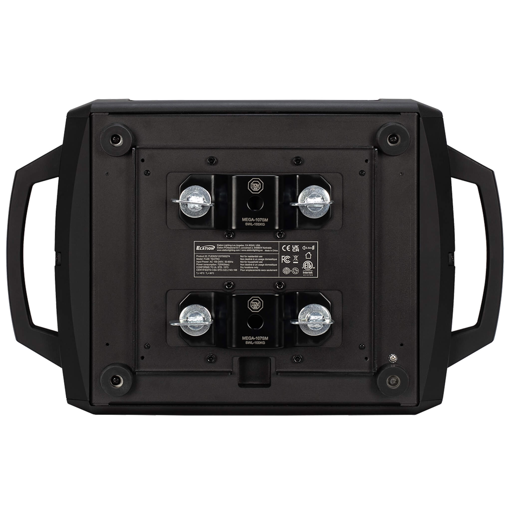Elation Fuze Teatro - 480W RGBMA LED Framing Profile Fixture, bottom brackets