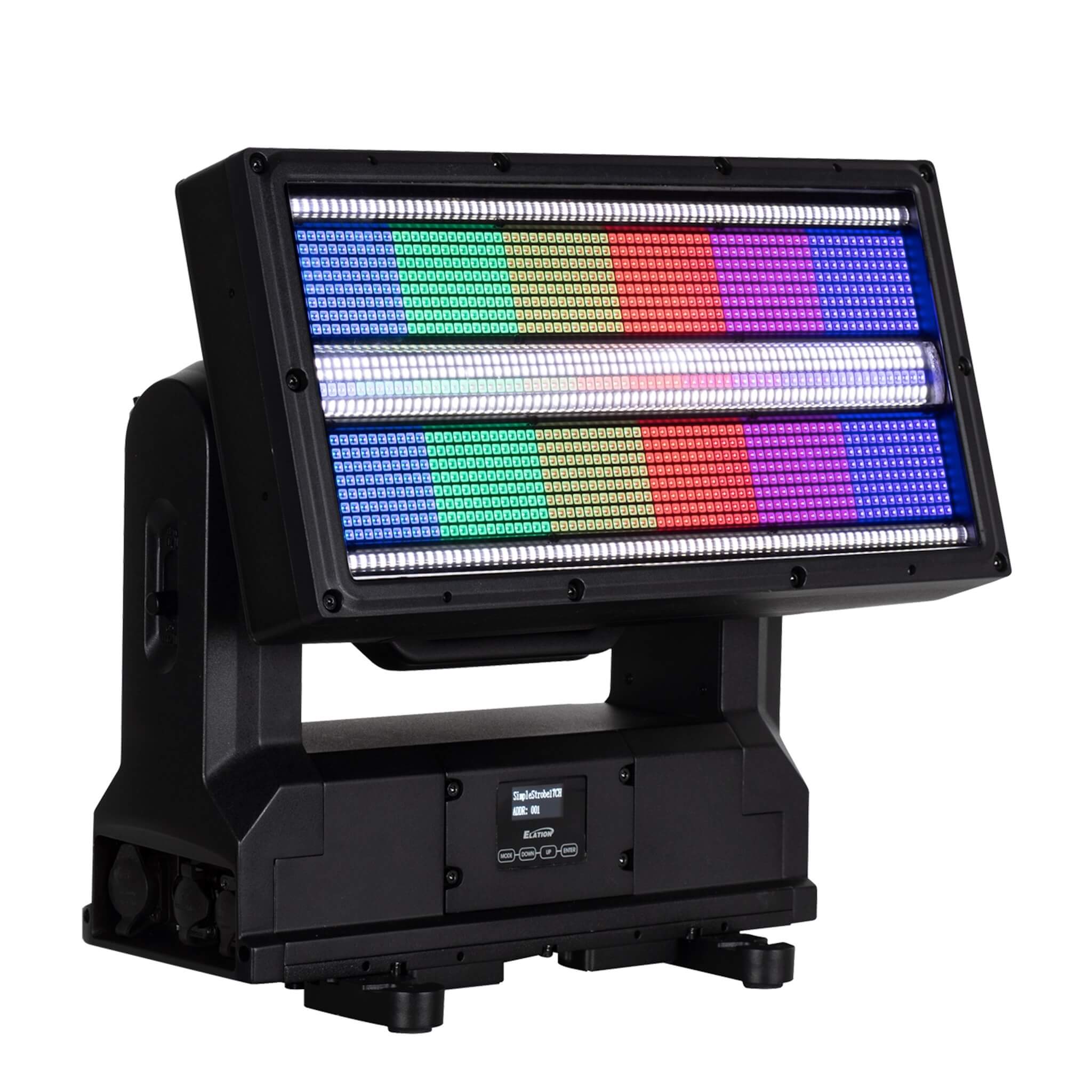 Elation Pulse Panel FX - RGB+CW Strobe Panel with Tilt 360 Pan, horizontal