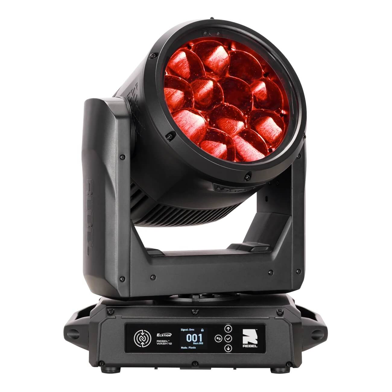 Elation REBEL Wash 12 - 12x60W RGBL Wash Fixture, Red