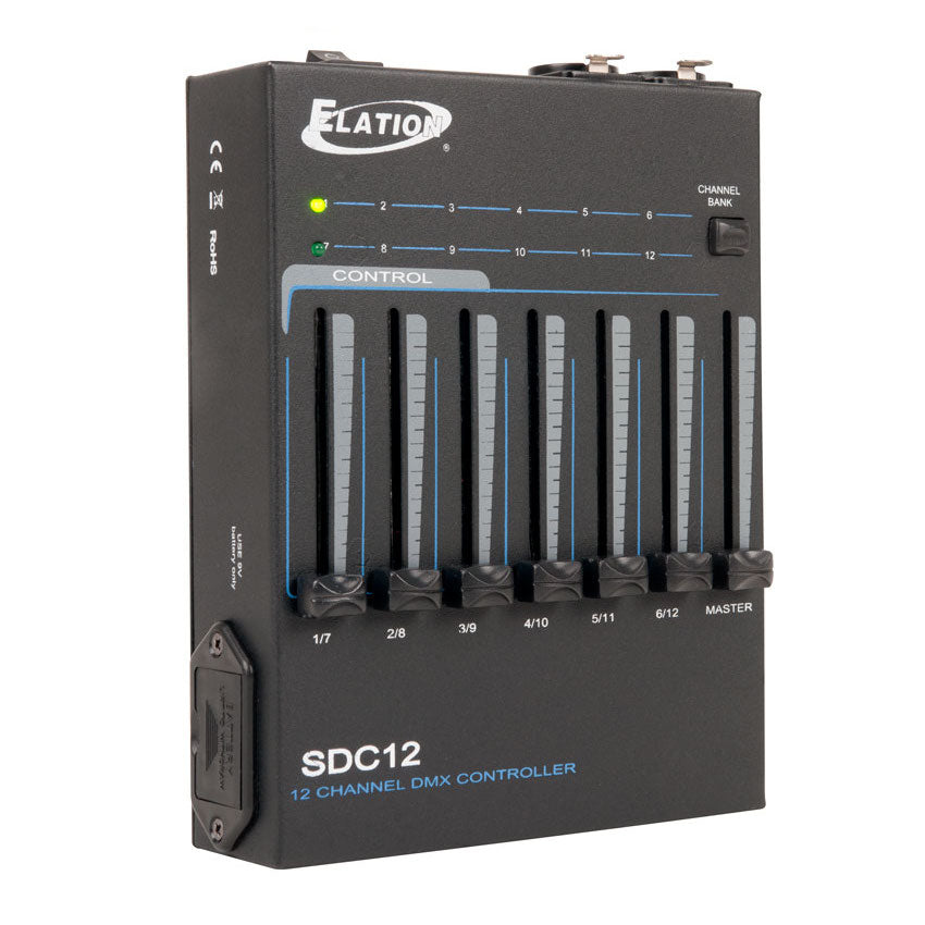 Elation SDC12 - 12-Channel Basic DMX Controller, left