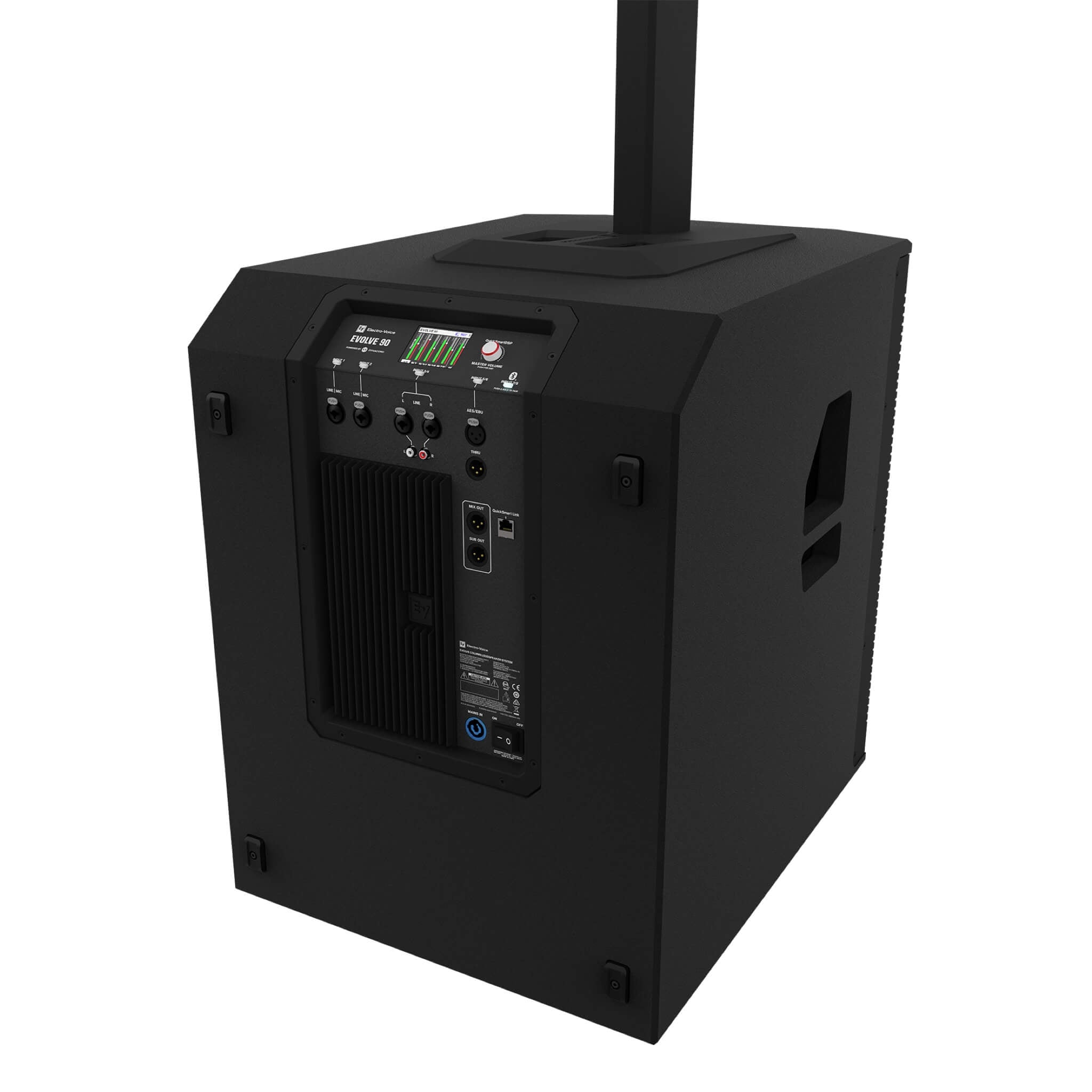 Electro-Voice EVOLVE90-SB-US EVOLVE 18” Sub Black US, rear angle