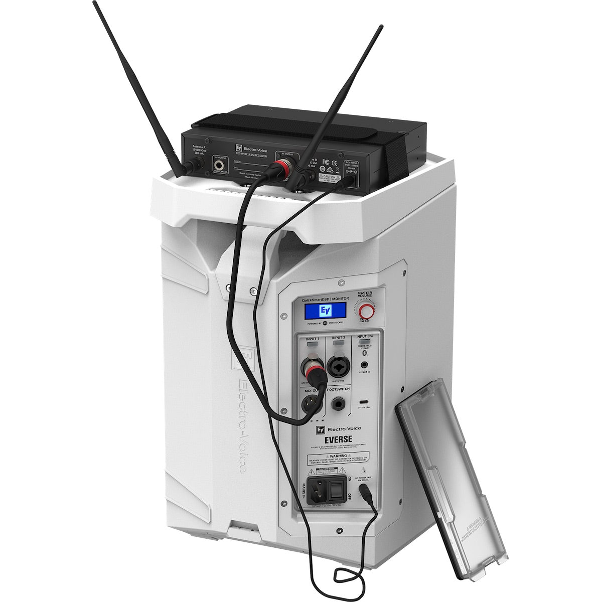 Electro-Voice EVERSE 8 - Weatherized Battery-Powered Loudspeaker, back, shown with optional wireless