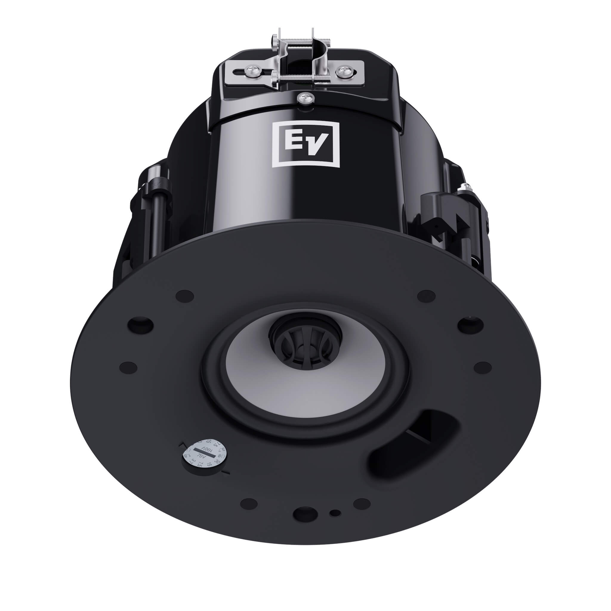 Electro-Voice EVID-C4.2-G2 - 4" Two-Way Ceiling Speaker, angled front grille off