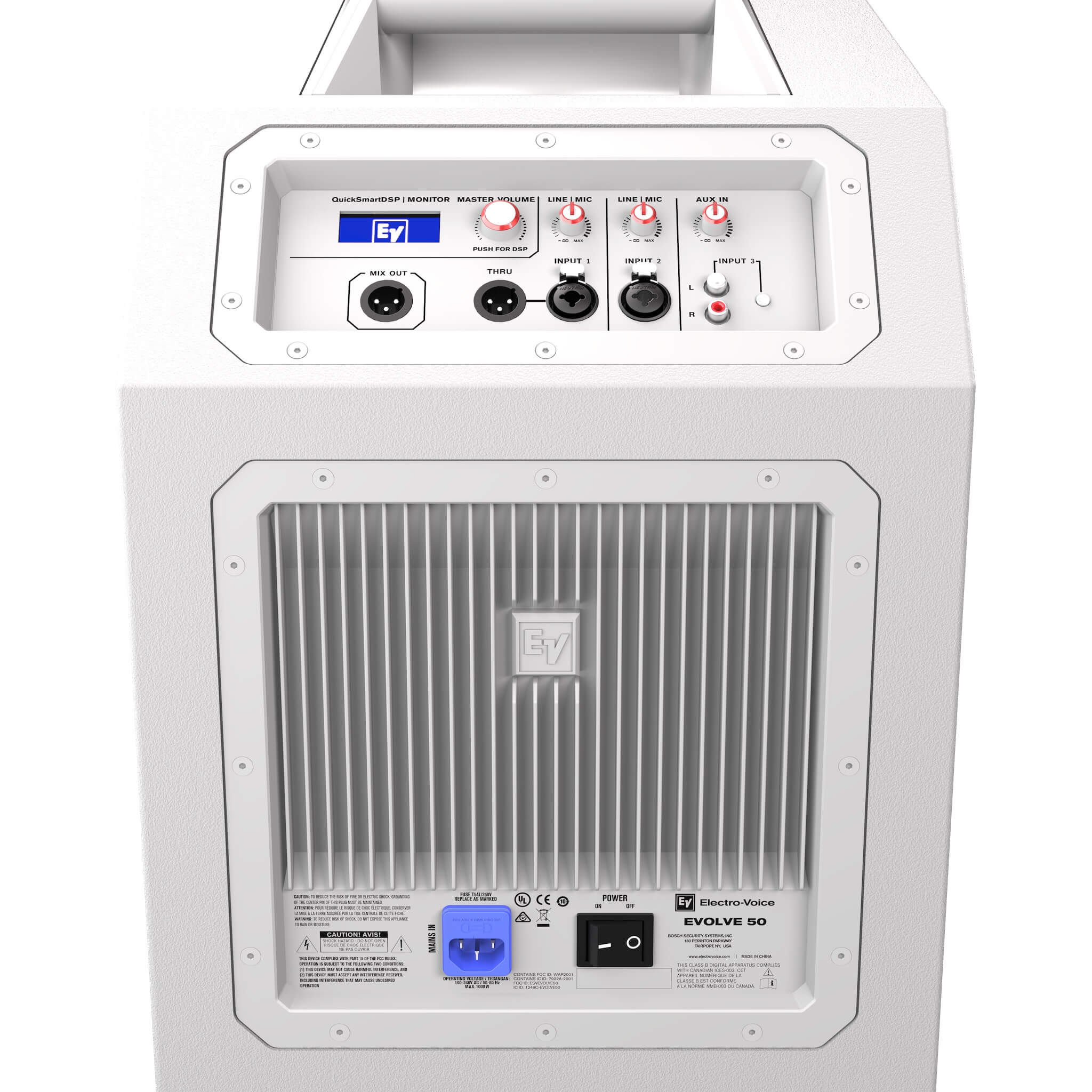 Electro-Voice EVOLVE 50 - Portable Column System, white sub rear