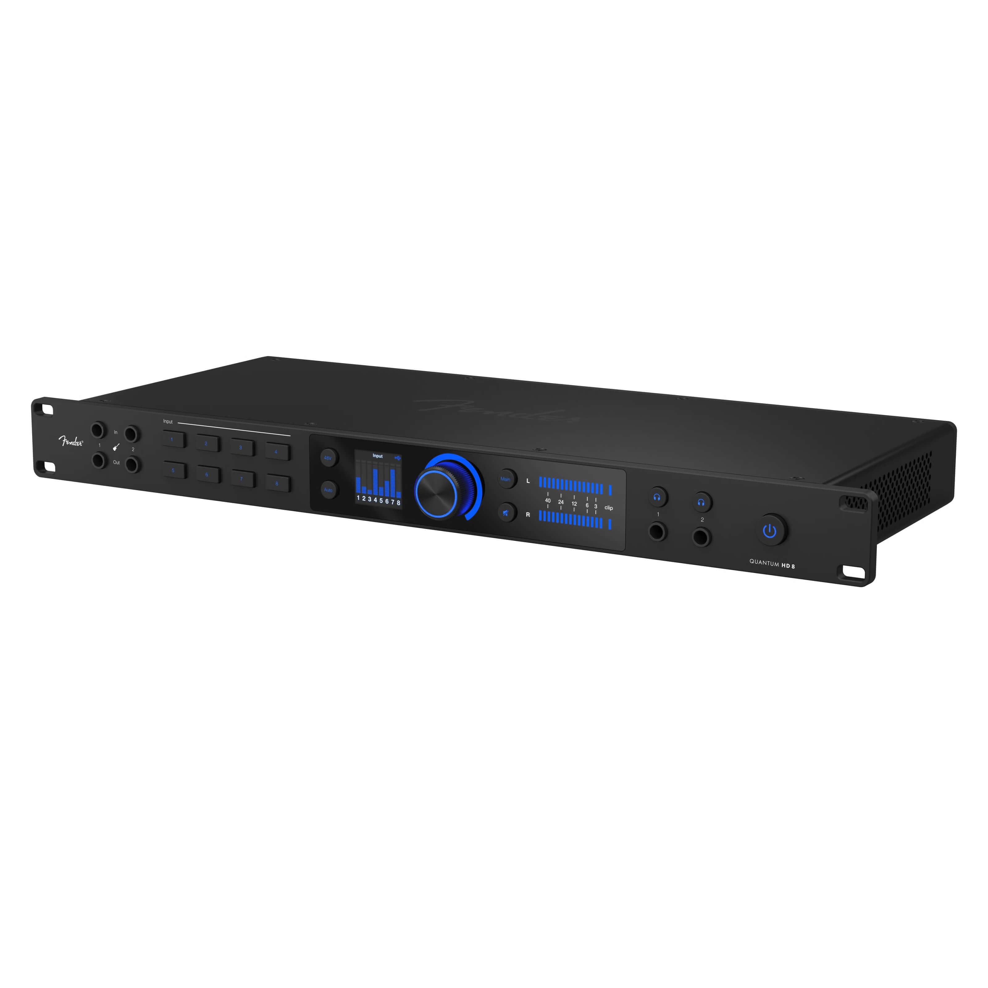 Fender Quantum HD 8 - 26x30 USB-C Audio Interface, angled left