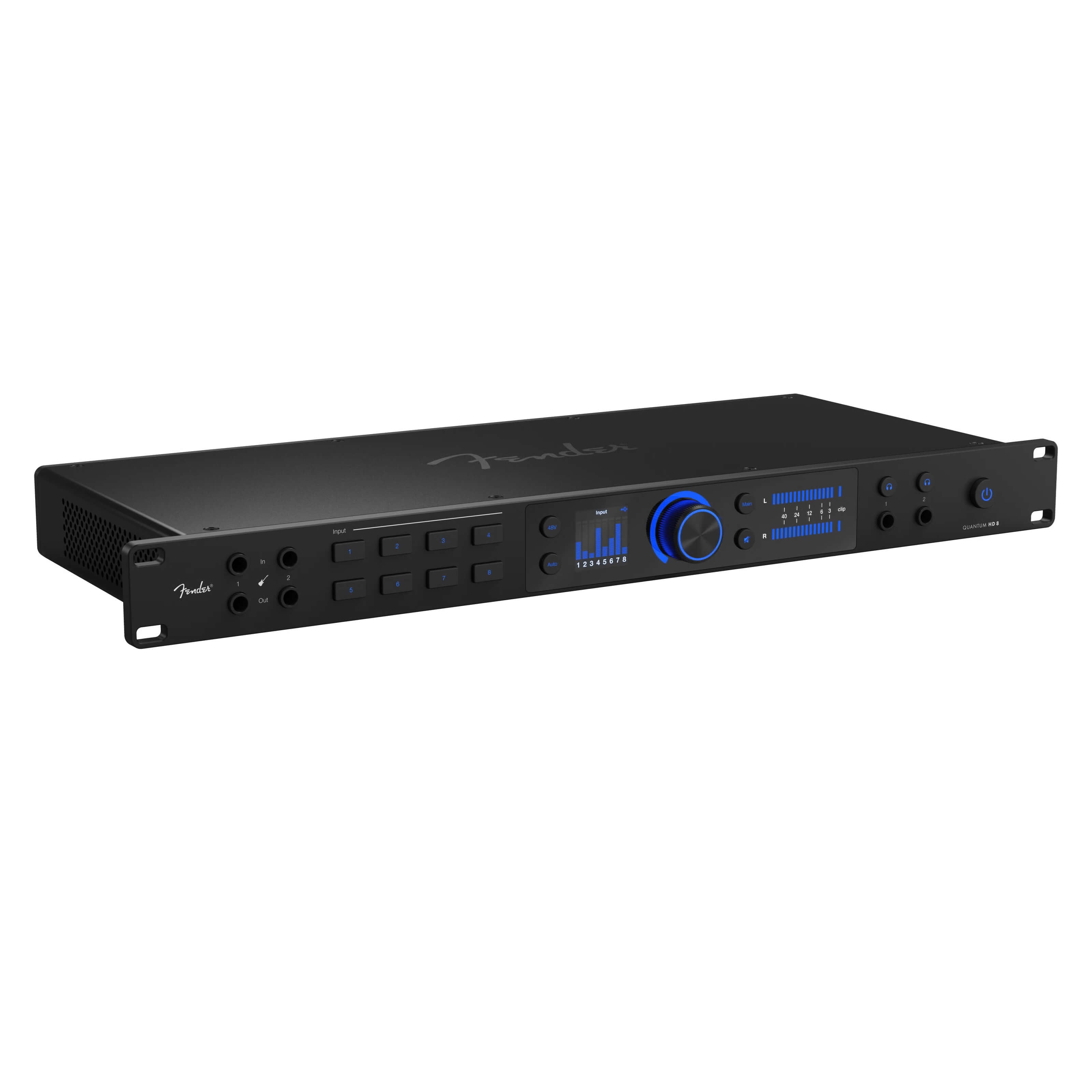 Fender Quantum HD 8 - 26x30 USB-C Audio Interface, angled right