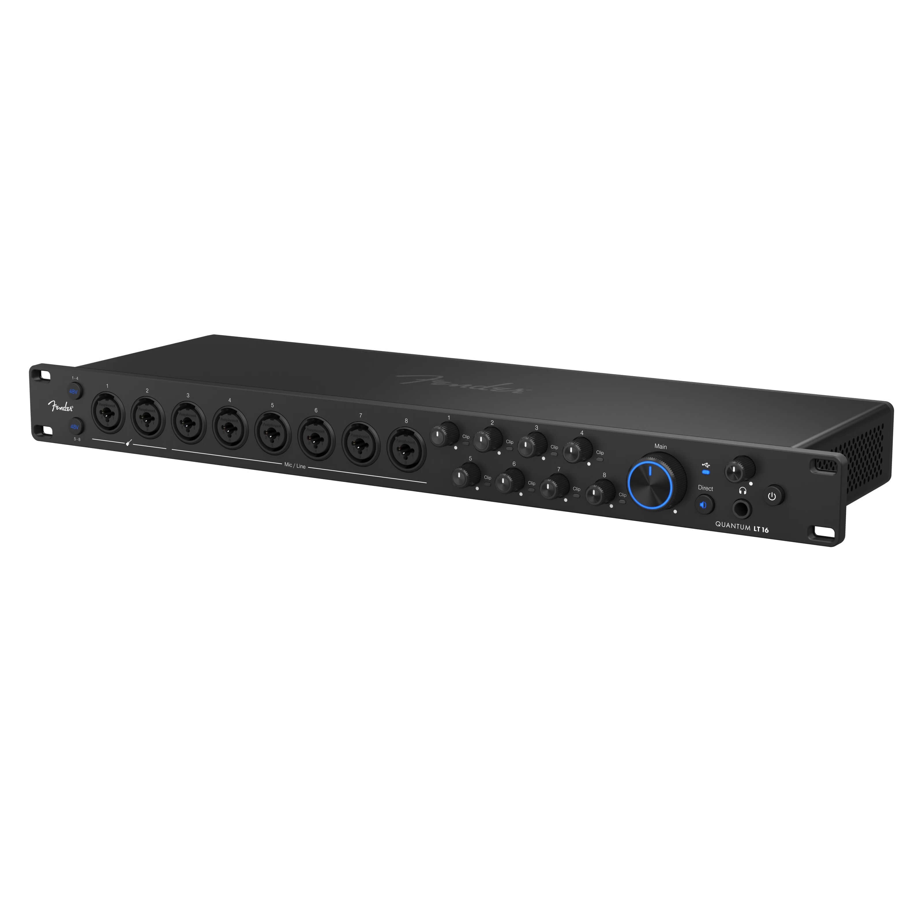 Fender Quantum LT 16 - 16x8 USB-C Audio Interface, angled left