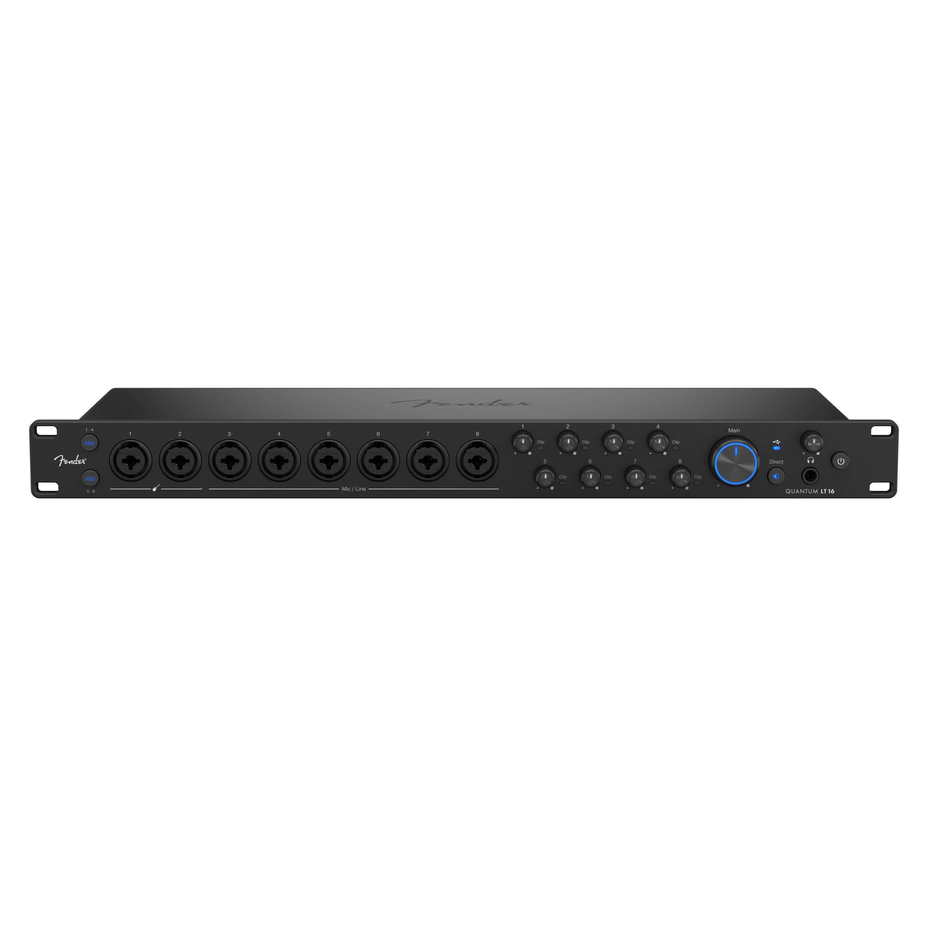 Fender Quantum LT 16 - 16x8 USB-C Audio Interface, front tilt