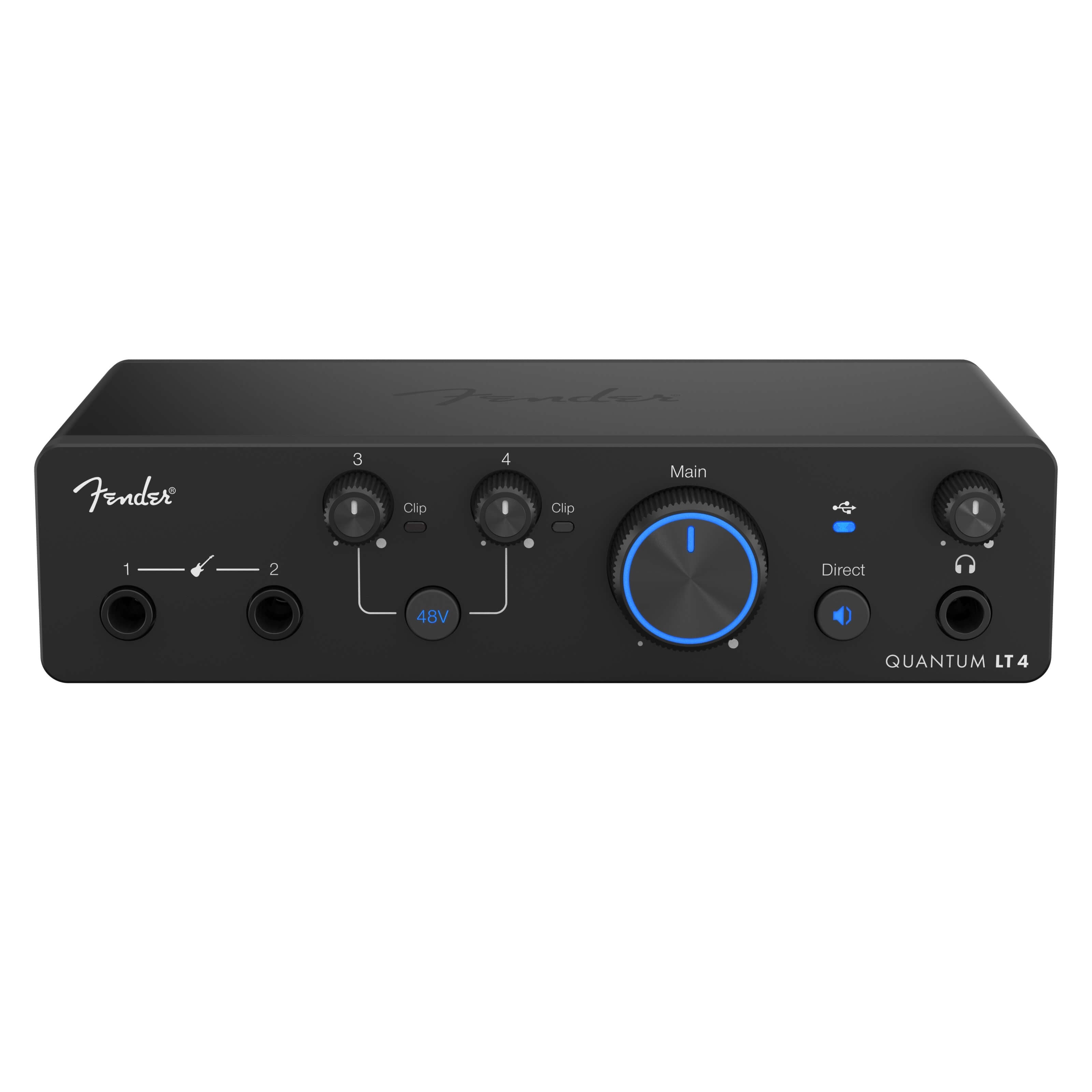 Fender Quantum LT 4 - 4x2 USB-C Audio Interface, front tilt