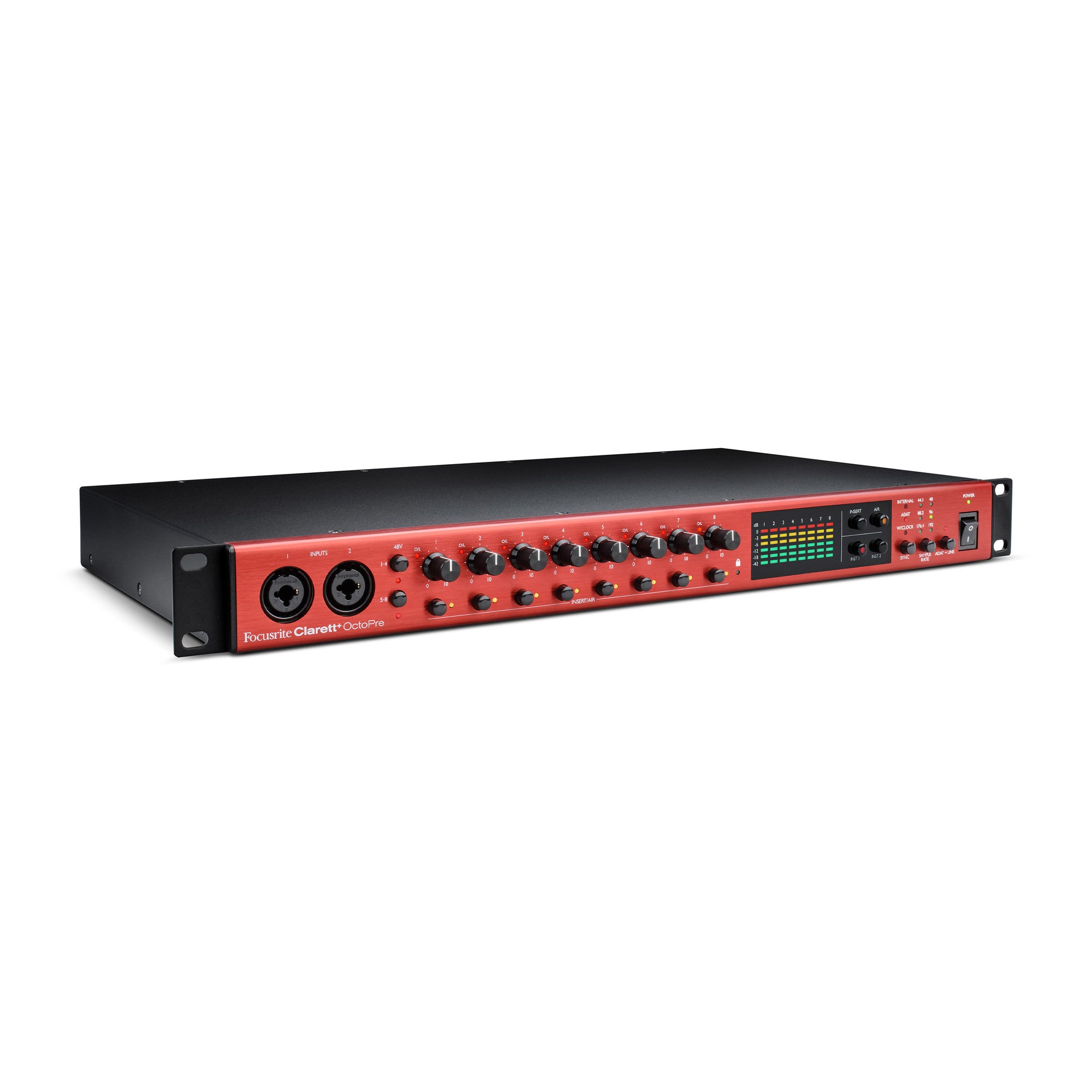 Focusrite Clarett+ OctoPre - 8-in/8-out ADAT Preamp, left