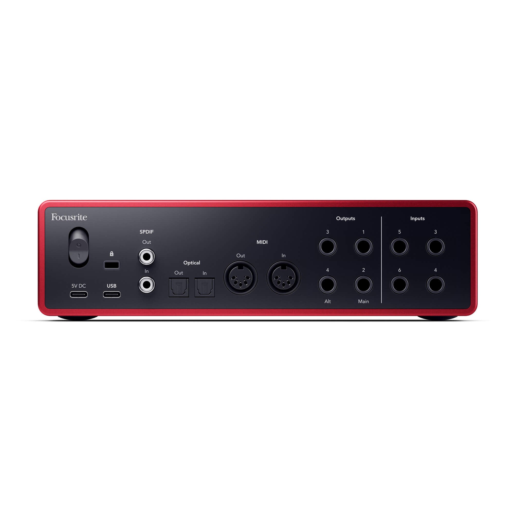 Focusrite Scarlett 16i16 (4th Gen) - 16-in, 16-out USB-C Audio Interface, rear