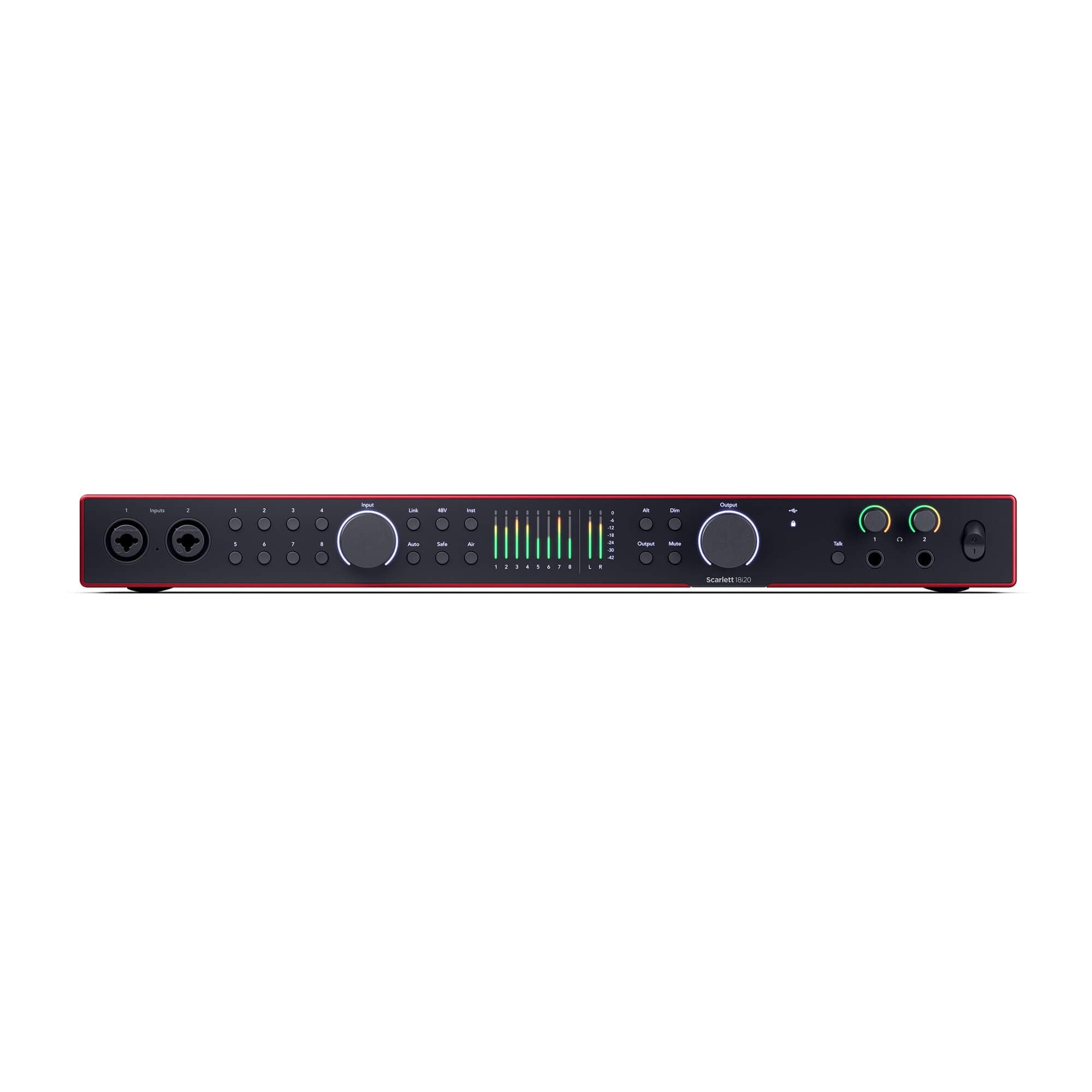 Focusrite Scarlett 18i20 (4th Gen) - 18-in/20-out USB-C Audio Interface, front