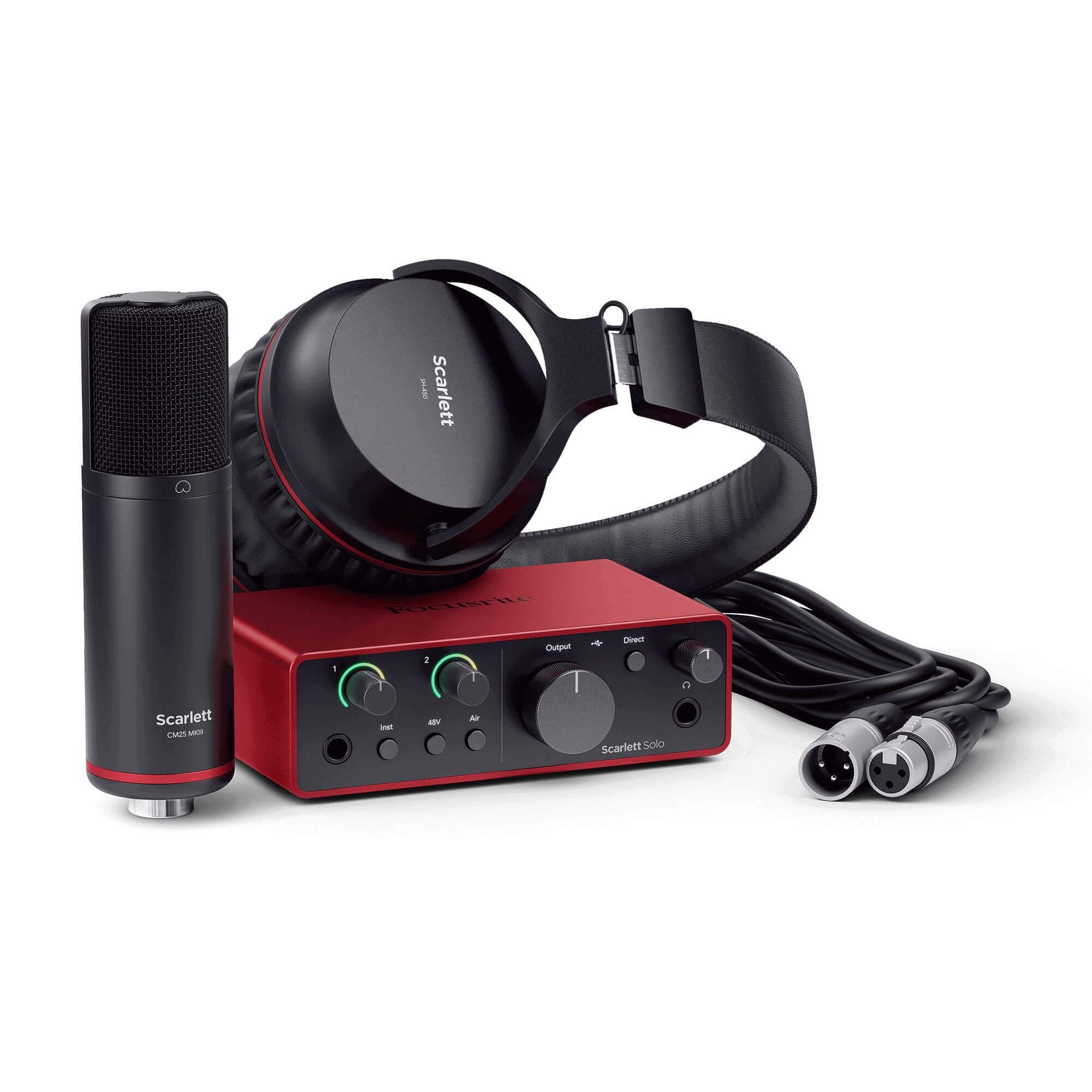 Focusrite Scarlett Solo Studio - Recording Bundle (4th Gen), group
