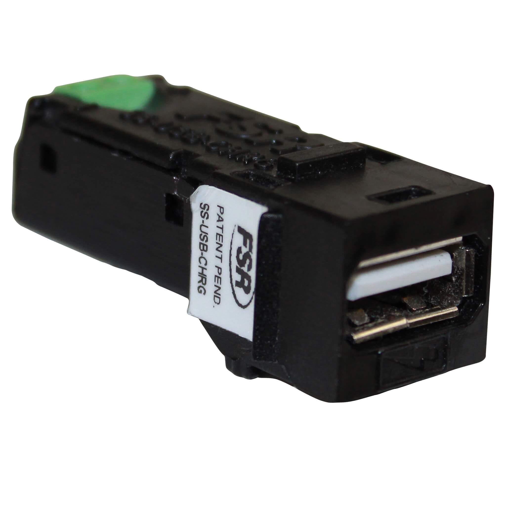 FSR SS-USB-CHRG - USB-A Charging Port Snap-in Module with Power Supply, side