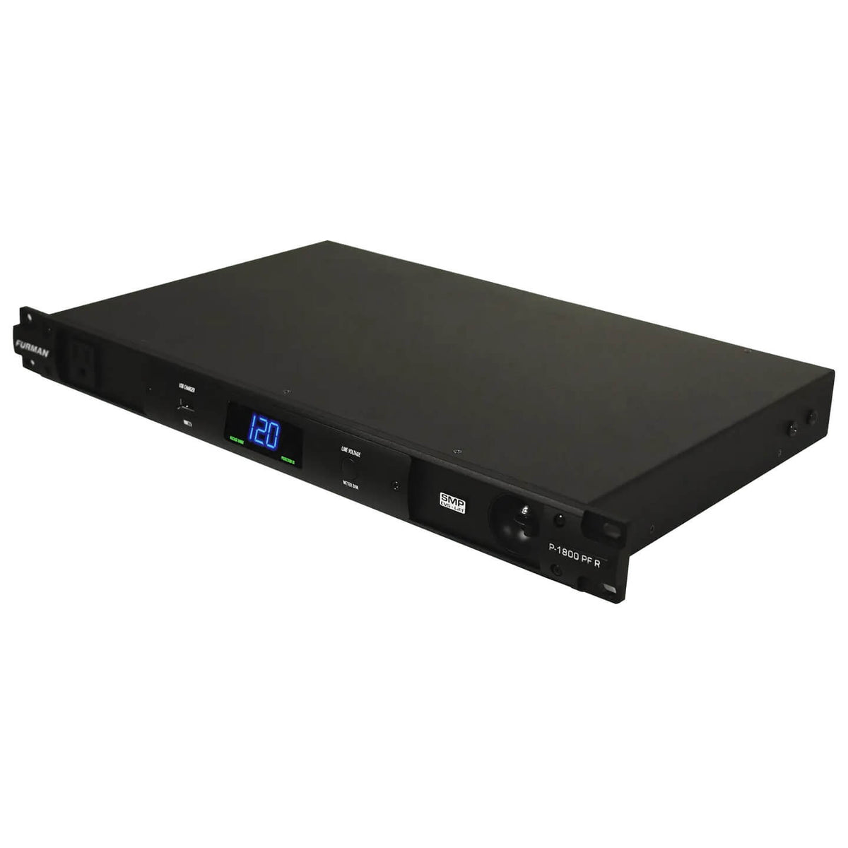 Furman P-1800 PF R - 15A power conditioner and surge suppressor with Power Factor Technology, angled
