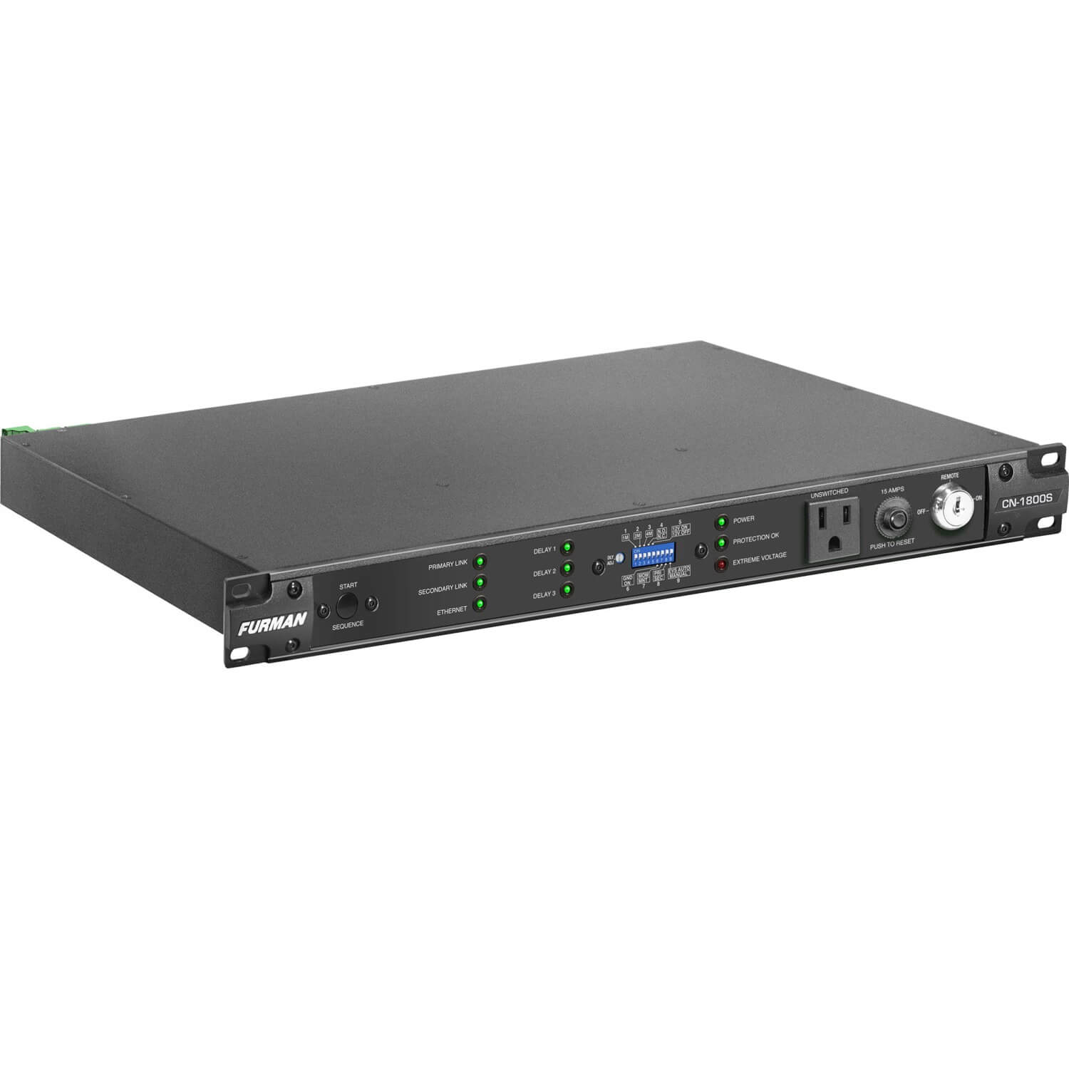 Furman CN-1800S - 15A SmartSequencing Power Conditioner, angle
