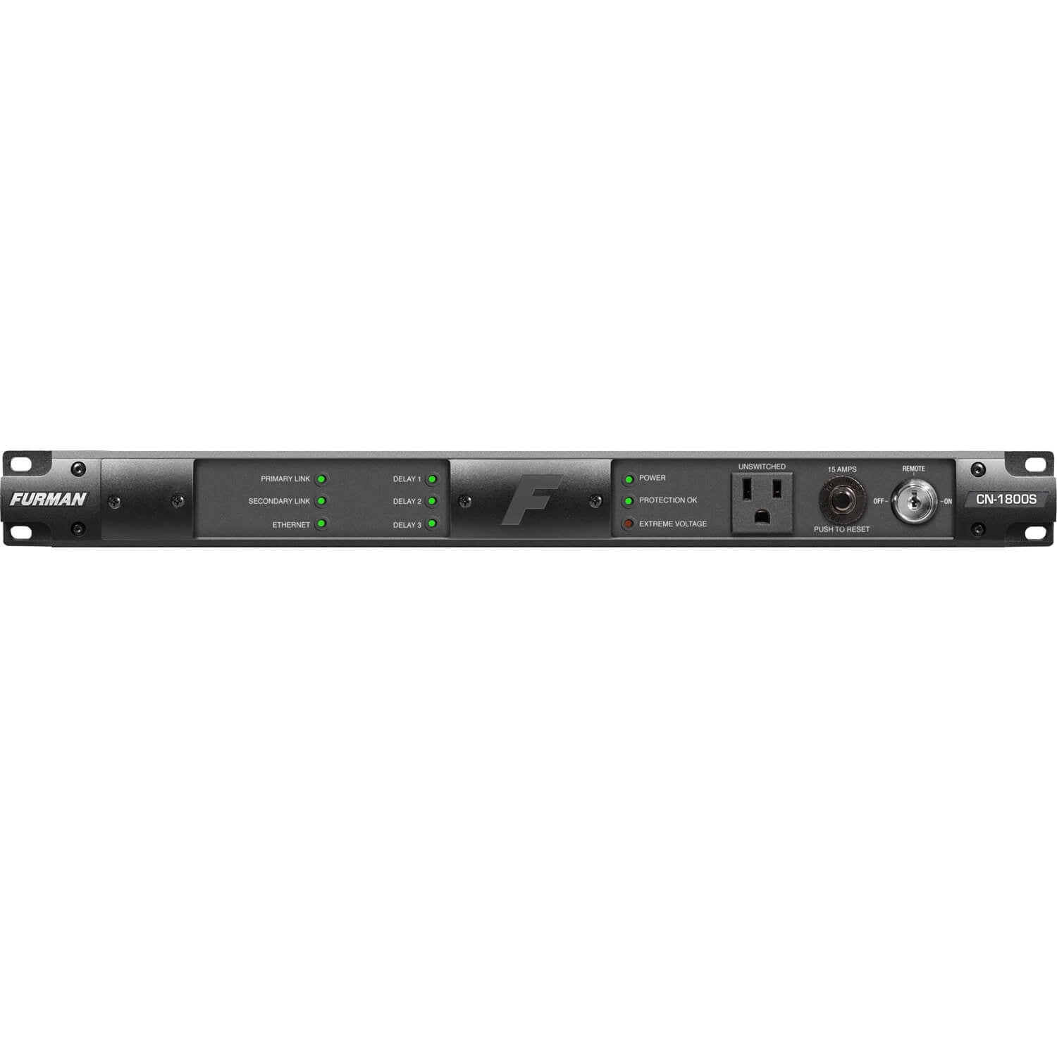 Furman CN-1800S - 15A SmartSequencing Power Conditioner, front with security covers