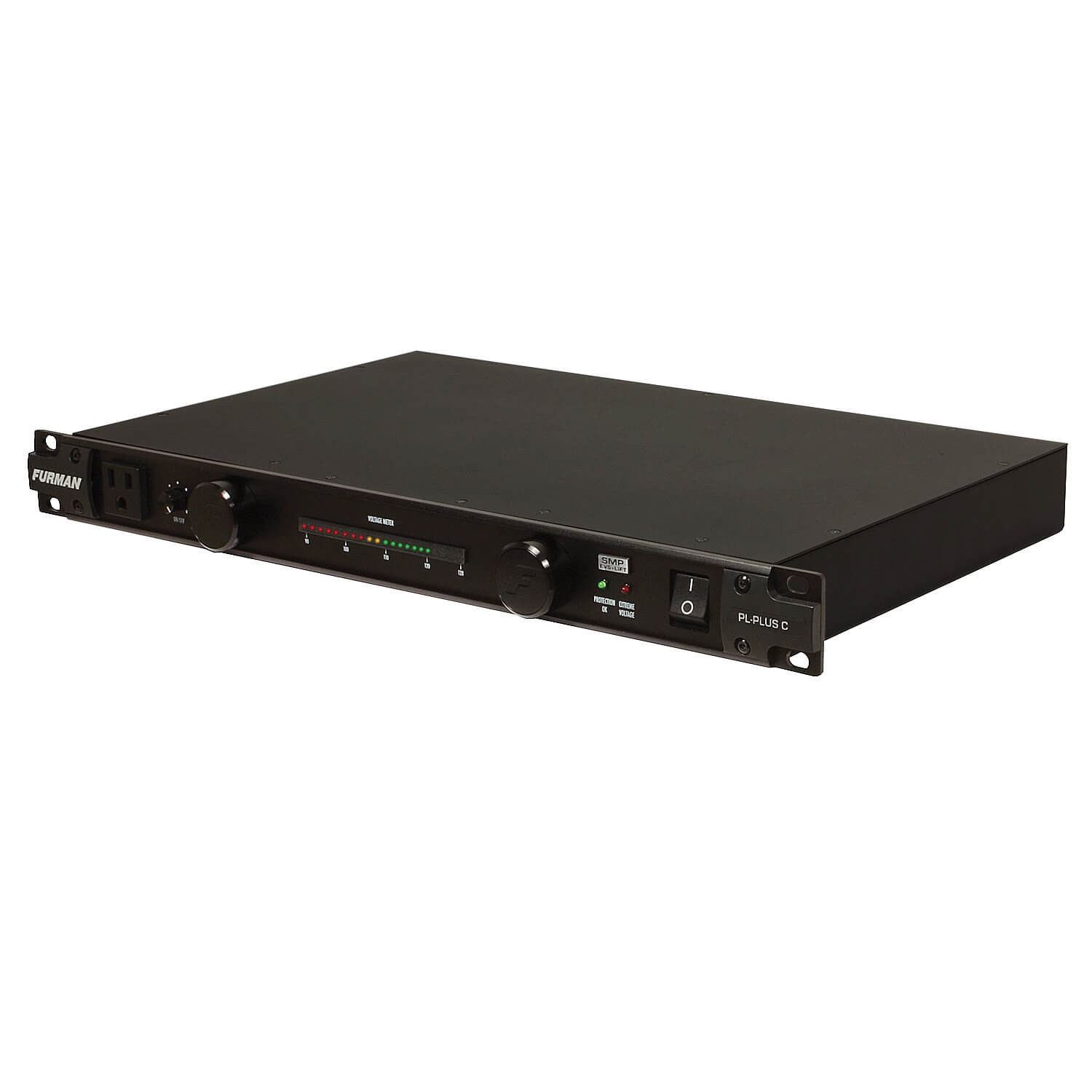 Furman PL-PLUS C - 15A Power Conditioner with Lights and Voltmeter, angle