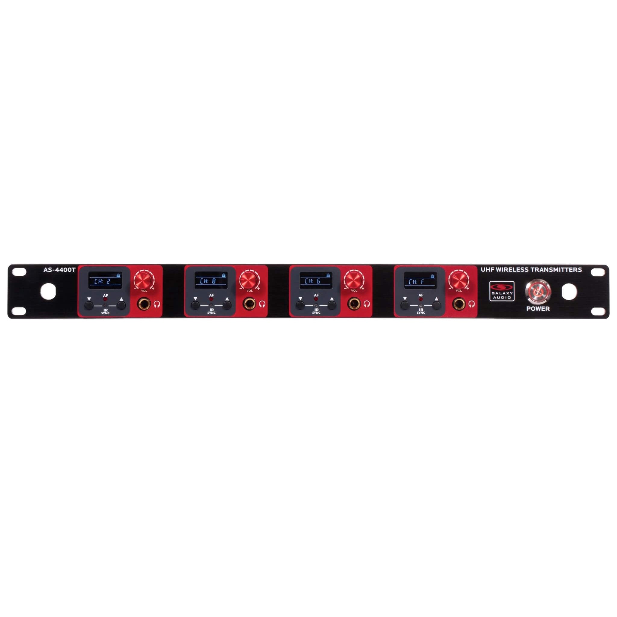 Galaxy Audio AS-4400T - 4 Wireless Transmitters for AS-4400 IEM System, front