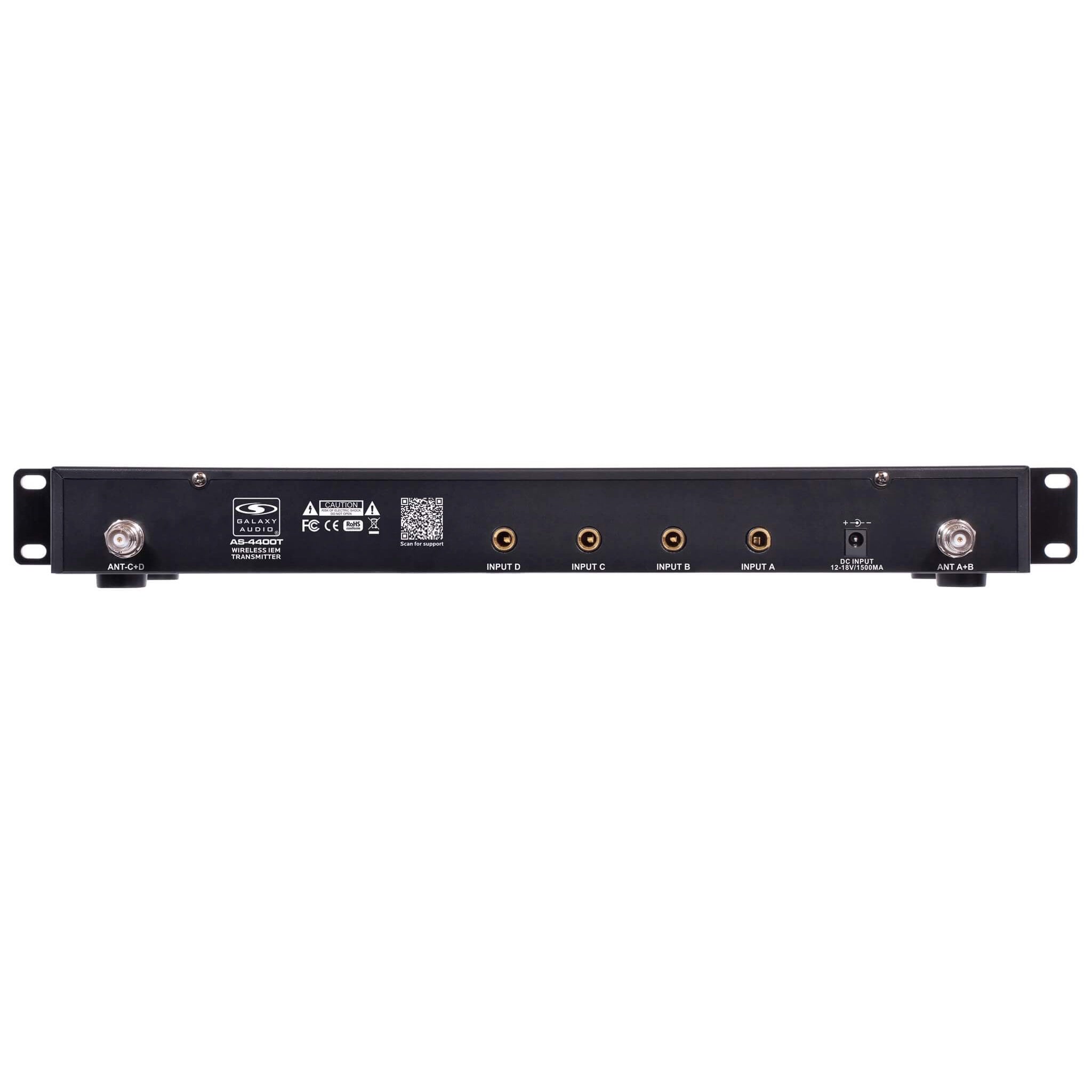 Galaxy Audio AS-4400T - 4 Wireless Transmitters for AS-4400 IEM System, rear