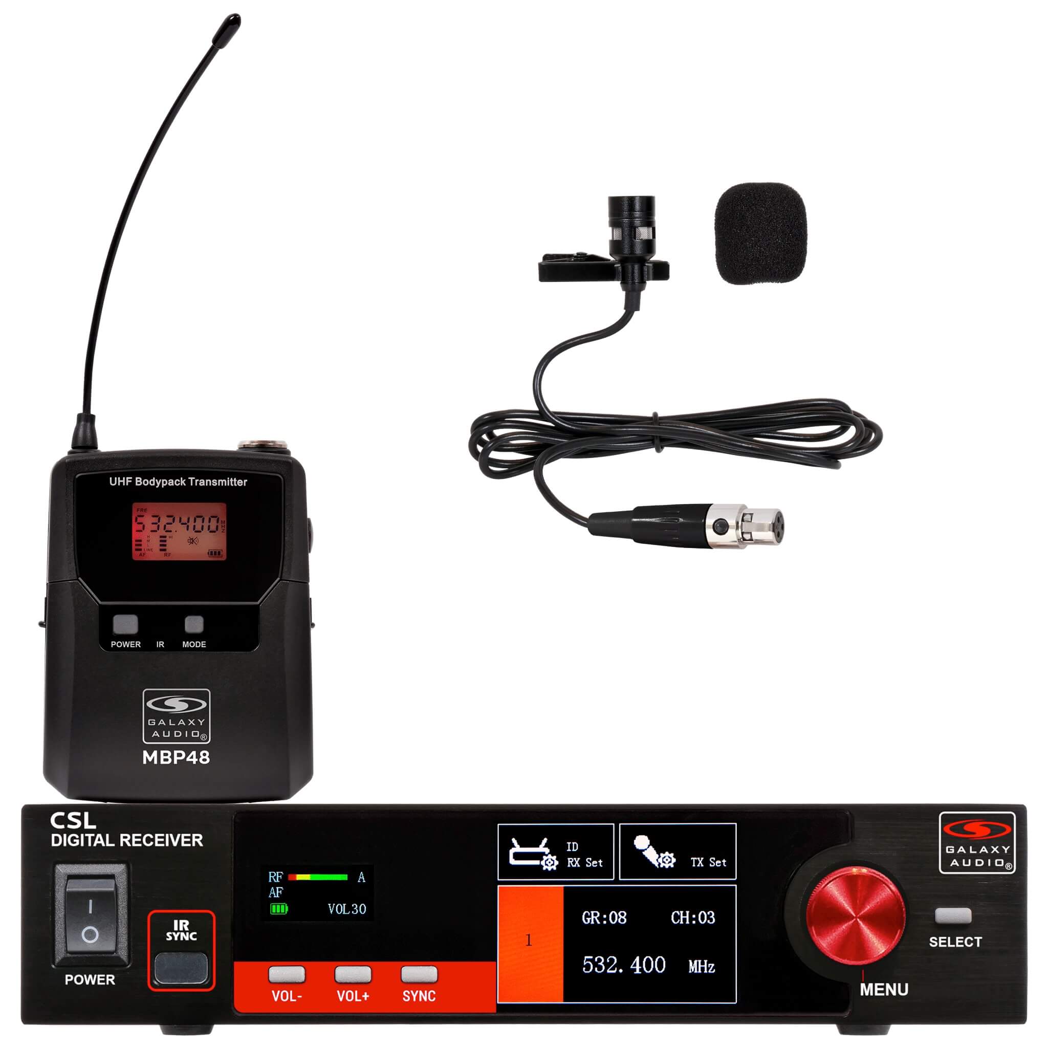 Galaxy Audio CSL-V Single‑Channel Digital Wireless Lavalier Microphone System