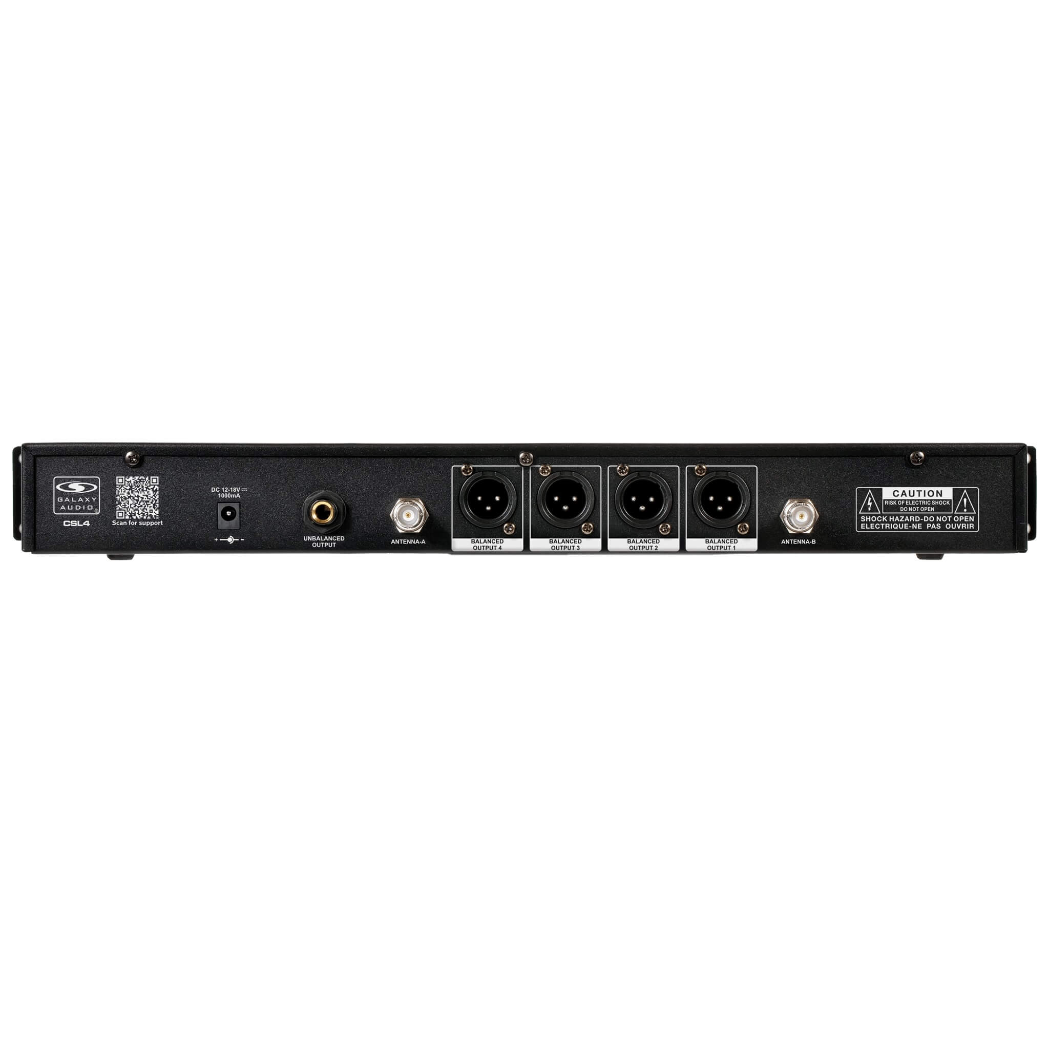 Galaxy Audio CSL4R - Quad‑Channel Digital Receiver for CSL Wireless, rear