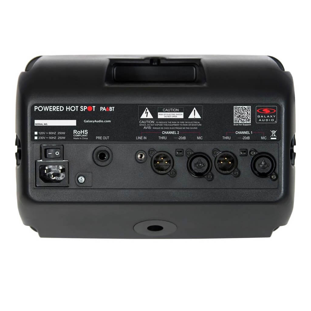 Galaxy Audio PA6BT - Powered Hot Spot Personal Monitor with Bluetooth, rear