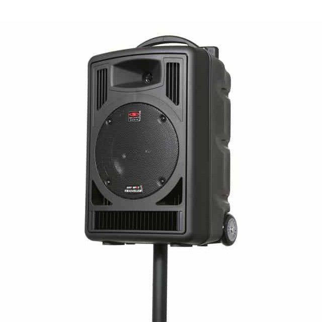 Galaxy Audio TV8 - Traveler 8 Battery Powered Portable PA System, optional stand mount, left